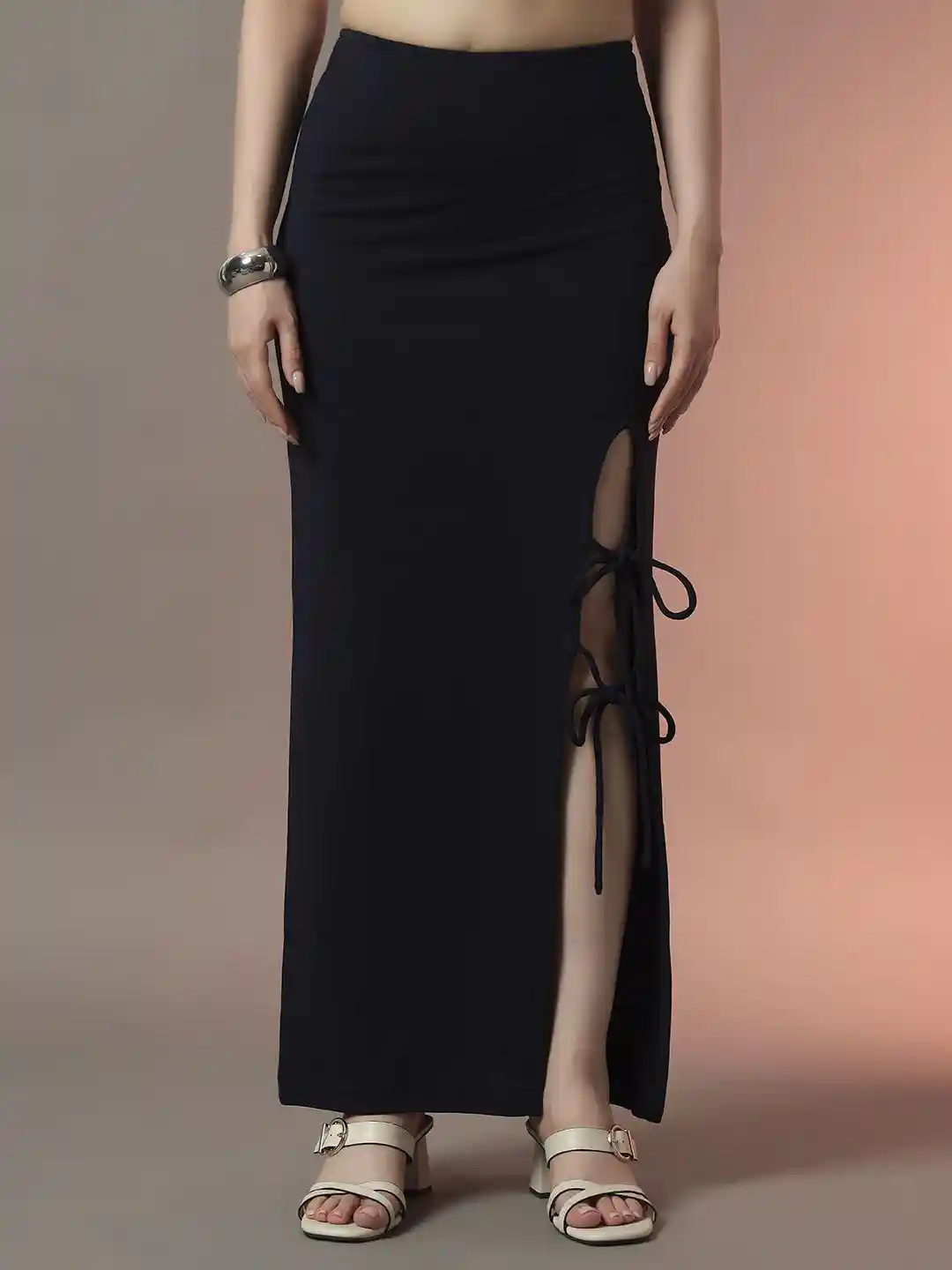 Buy CORSICA Trend Arrest Women Slit Tie-Up Maxi Pencil Skirt