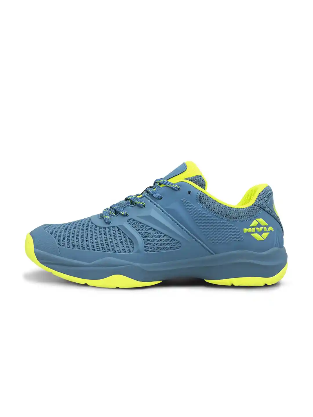 Buy Nivia Men Grey and Yellow Jury Badminton Shoes - Sports Shoes