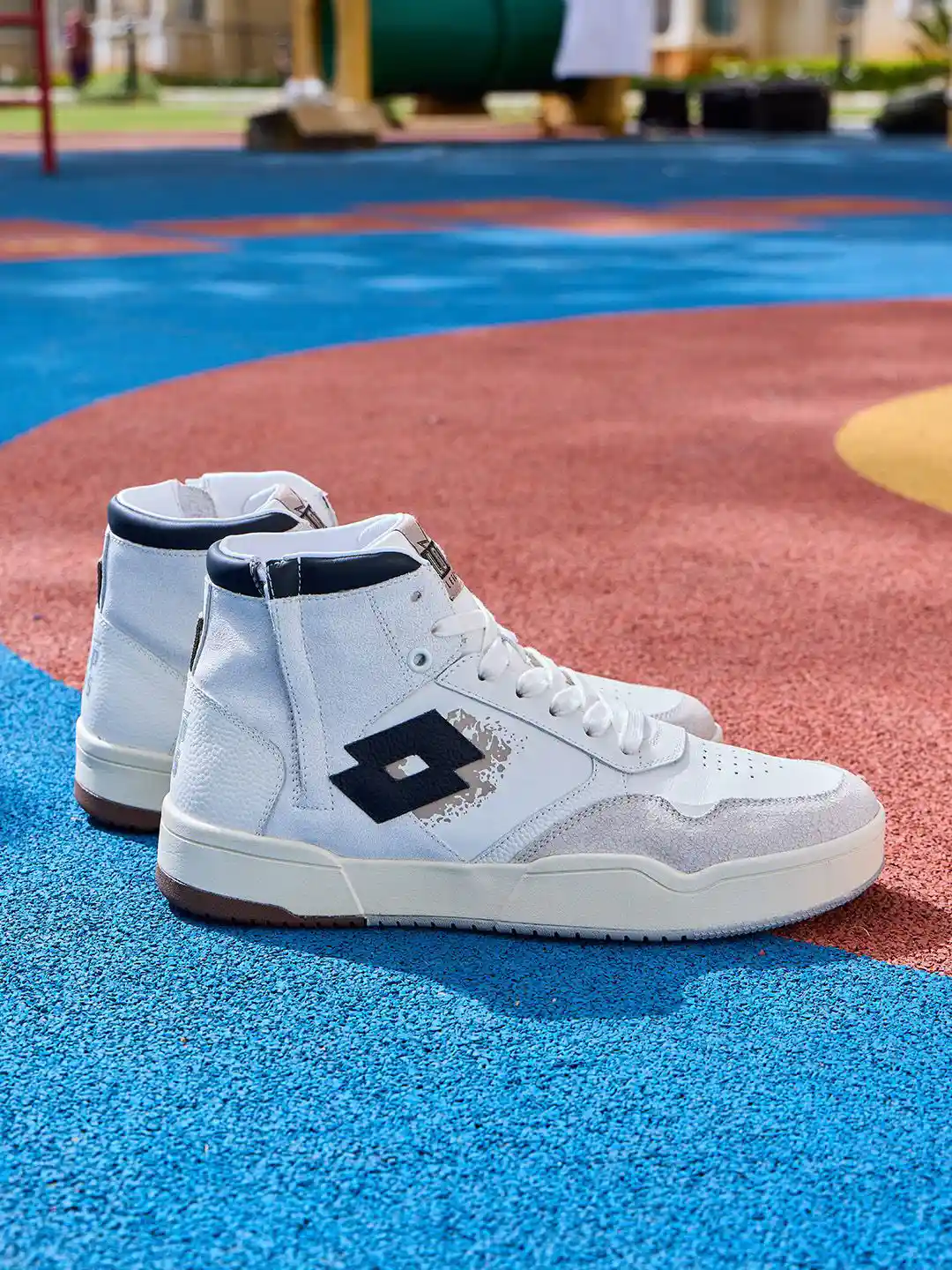 Buy Lotto Men Hoop Star OG High White Leather Sneakers Casual