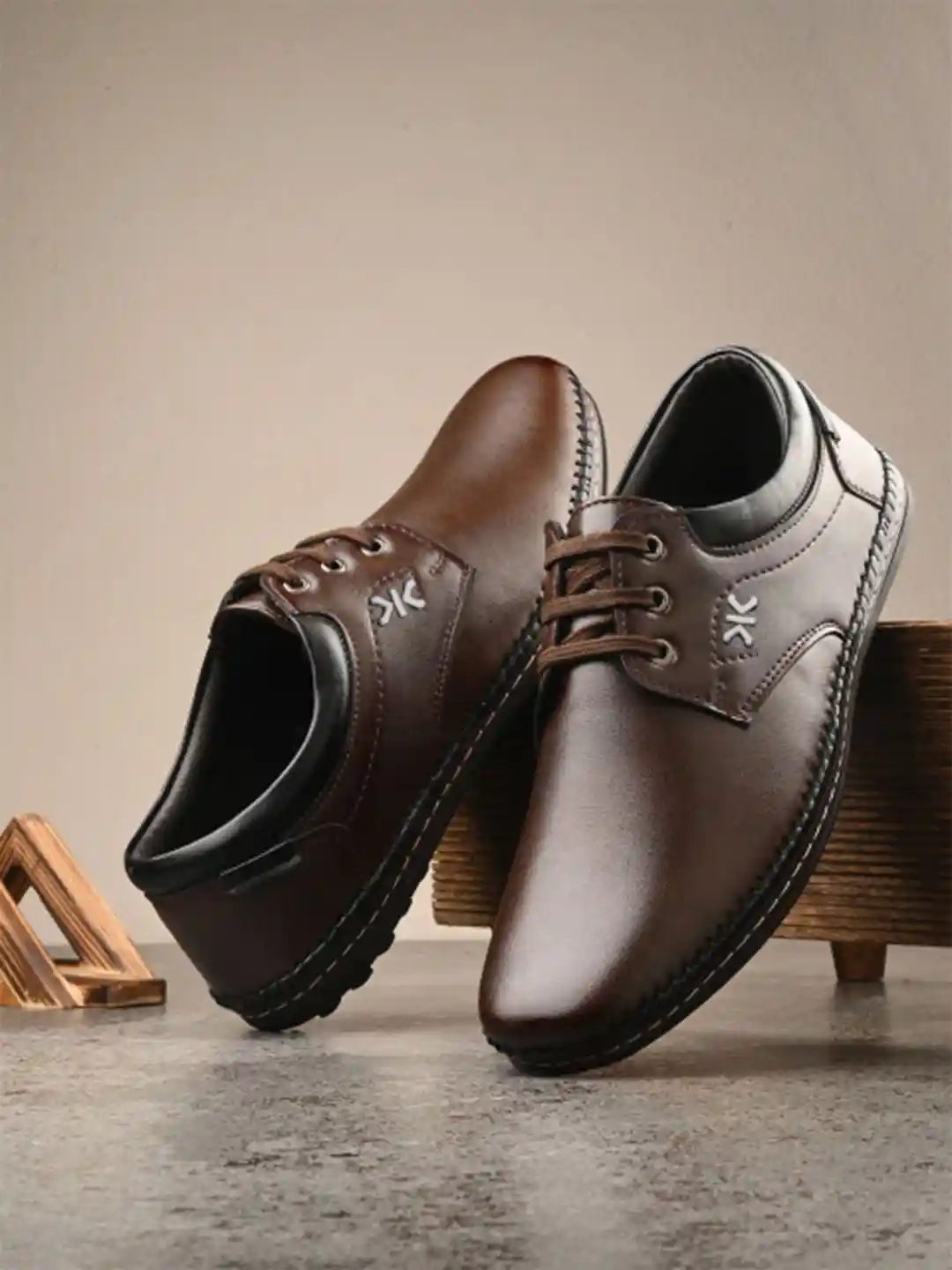 Brown Asian Leather Shoes Smart Casual Shoes Smart Shoe Laces