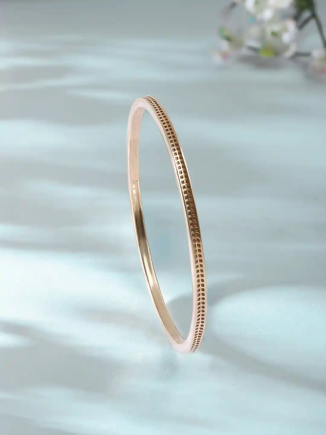 Buy Mia by Tanishq 14KT Yellow Gold Textured Bangle