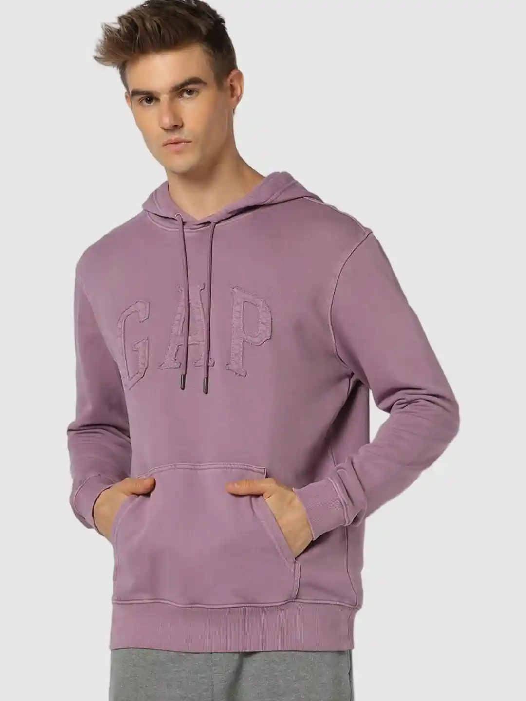 Buy GAP Men Brand Logo Embroidered Applique Overdyed Hooded