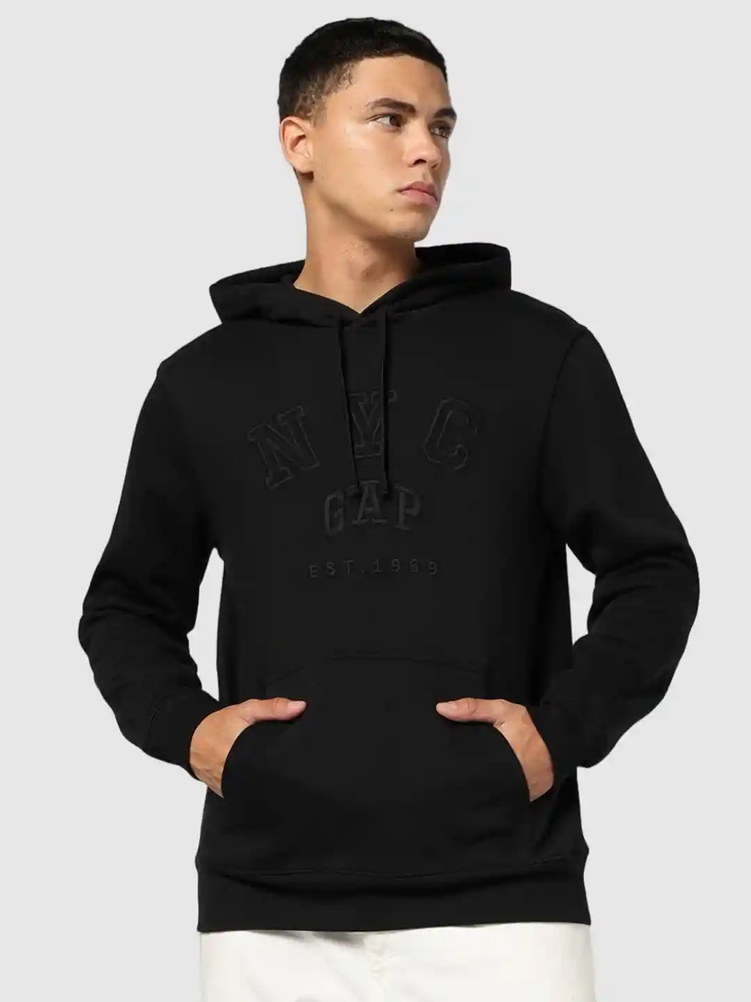 Buy GAP Men Brand Logo Embroidered Hooded Sweatshirt Sweatshirts