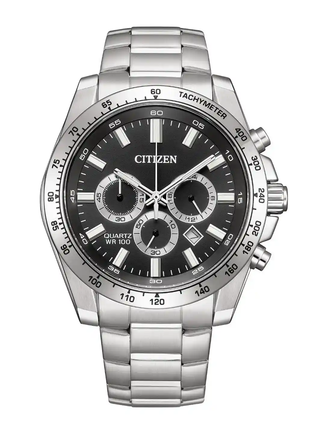 Citizen Men Stainless Steel Straps Round Analogue Chronograph Watch  AN8230-59E