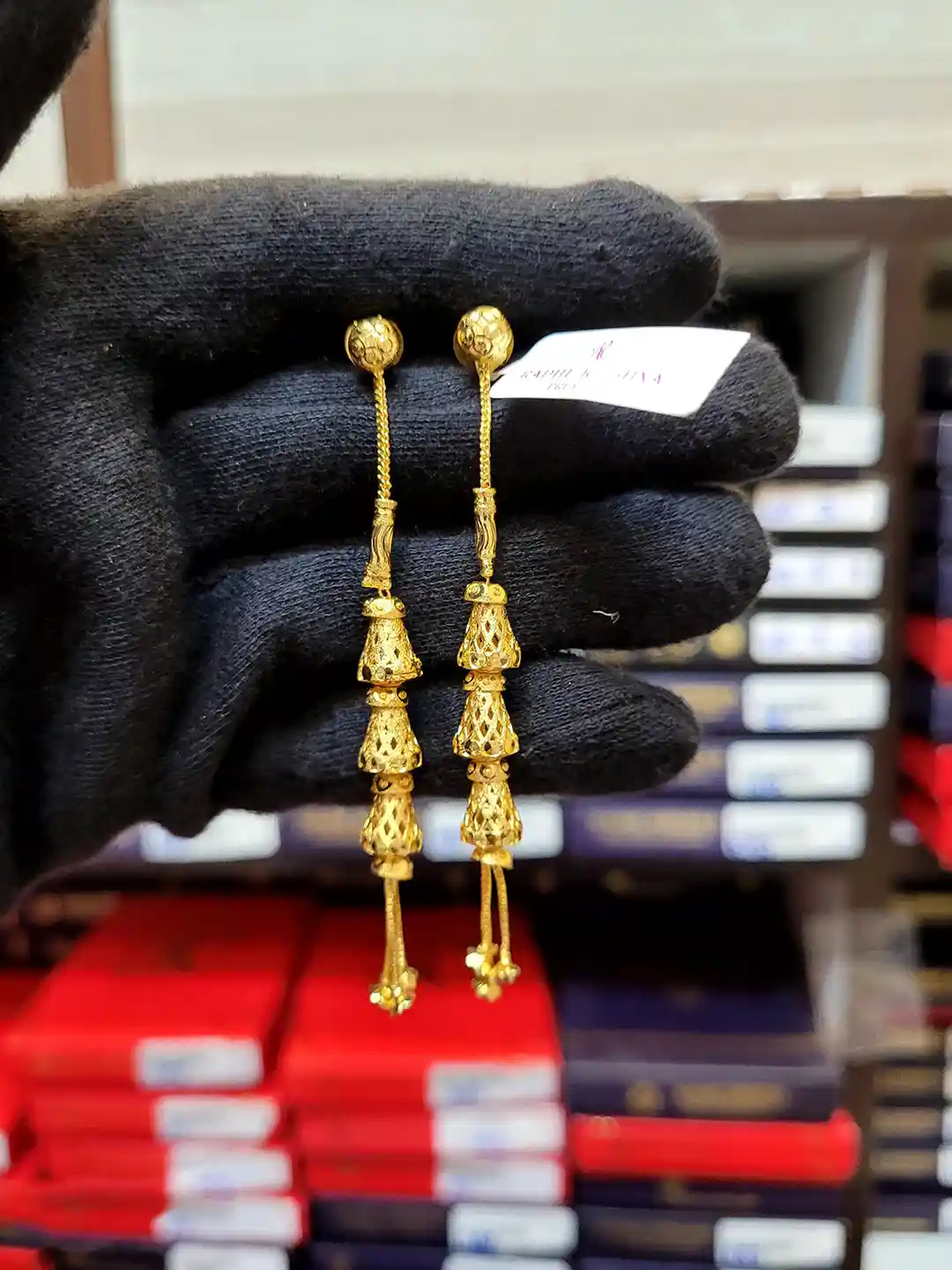 Gold Plated Fancy Sui Dhaga Gold Earrings Designs Rose Gold