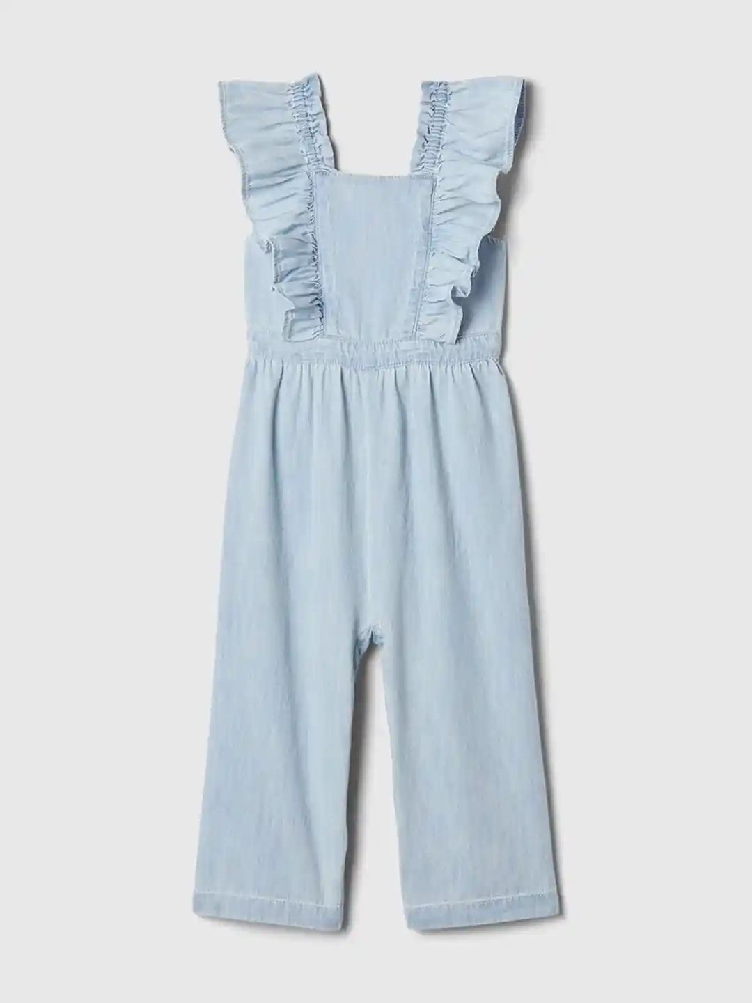 Buy GAP Girls Relaxed-Fit Ruffle Detail Sleeveless Denim Jumpsuit