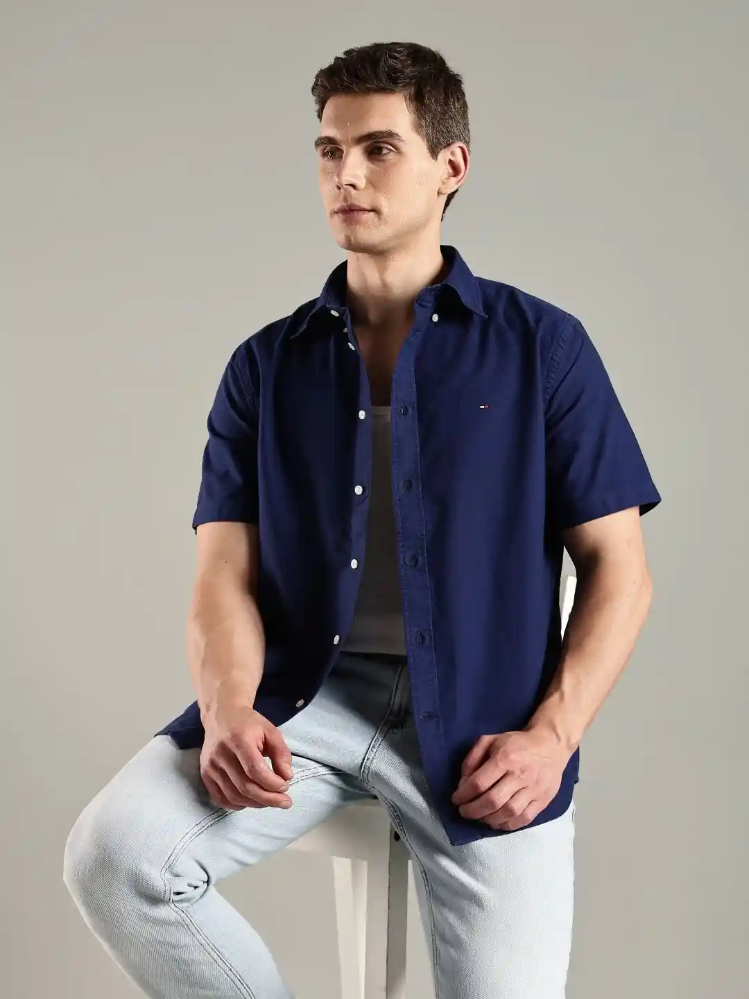 Tommy Hilfiger Europe Button-Down Collar Short Sleeves Casual Shirt