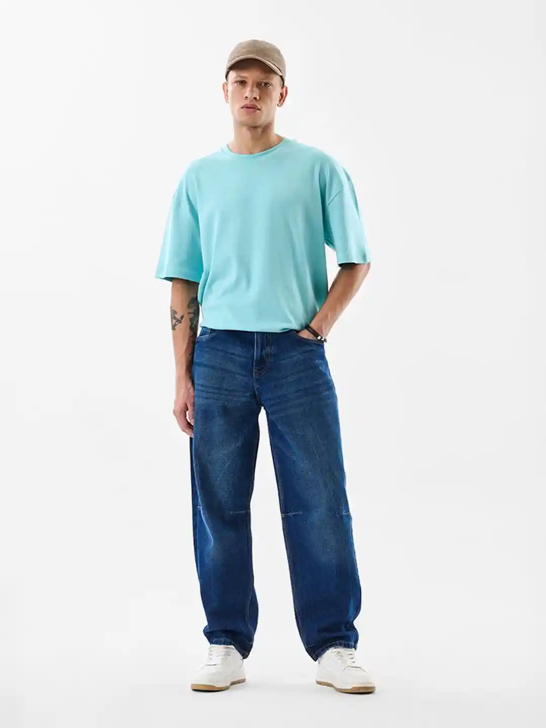 Buy Snitch Men Mid-Rise Light Fade Cuffed Hem Jeans Jeans for