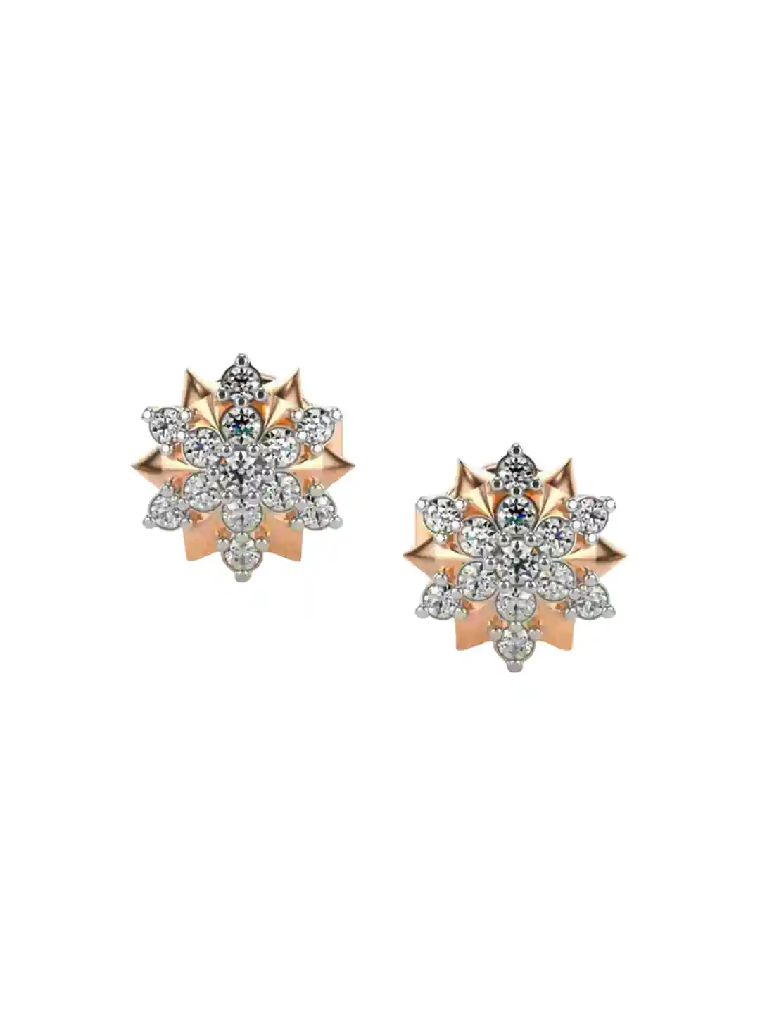VALANOVA 14K Rose Gold Ct Lab Grown Diamond Earrings