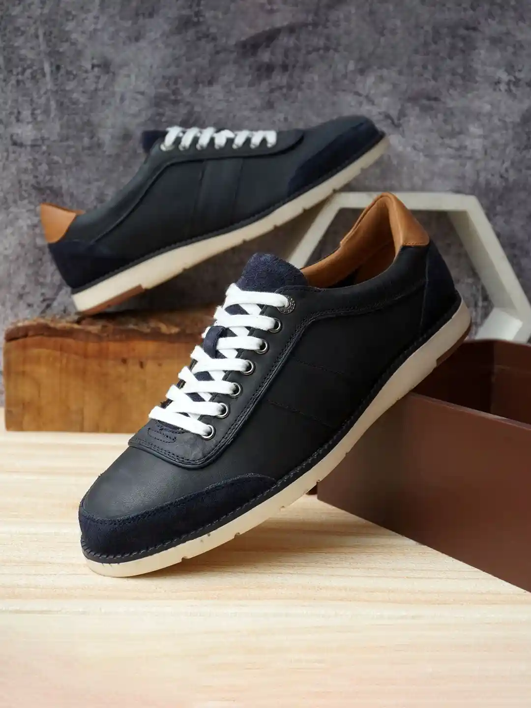 Buy NICO NERINI Men Solid Leather Everyday Sneakers Casual Shoes