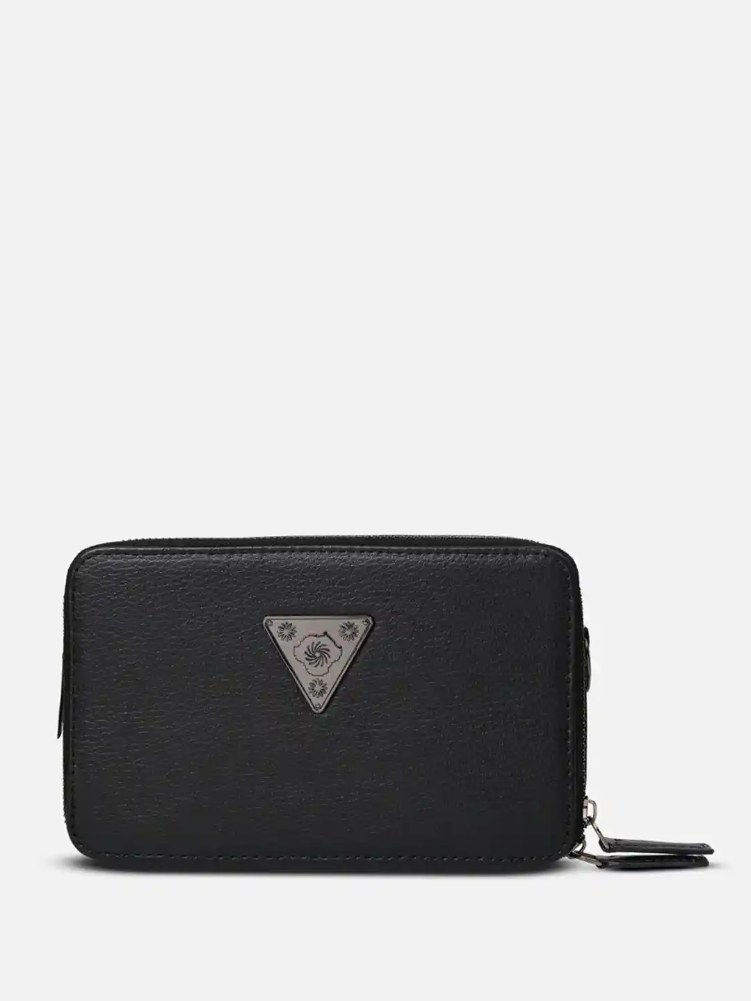 Urban Monkey Men Solid Crossbody Applique Leather Sling Bag with Pouch