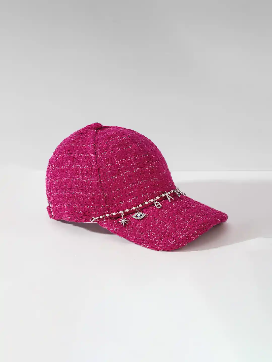 Buy Hair Drama Women Tweed Baseball Cap with Adjustable Strap