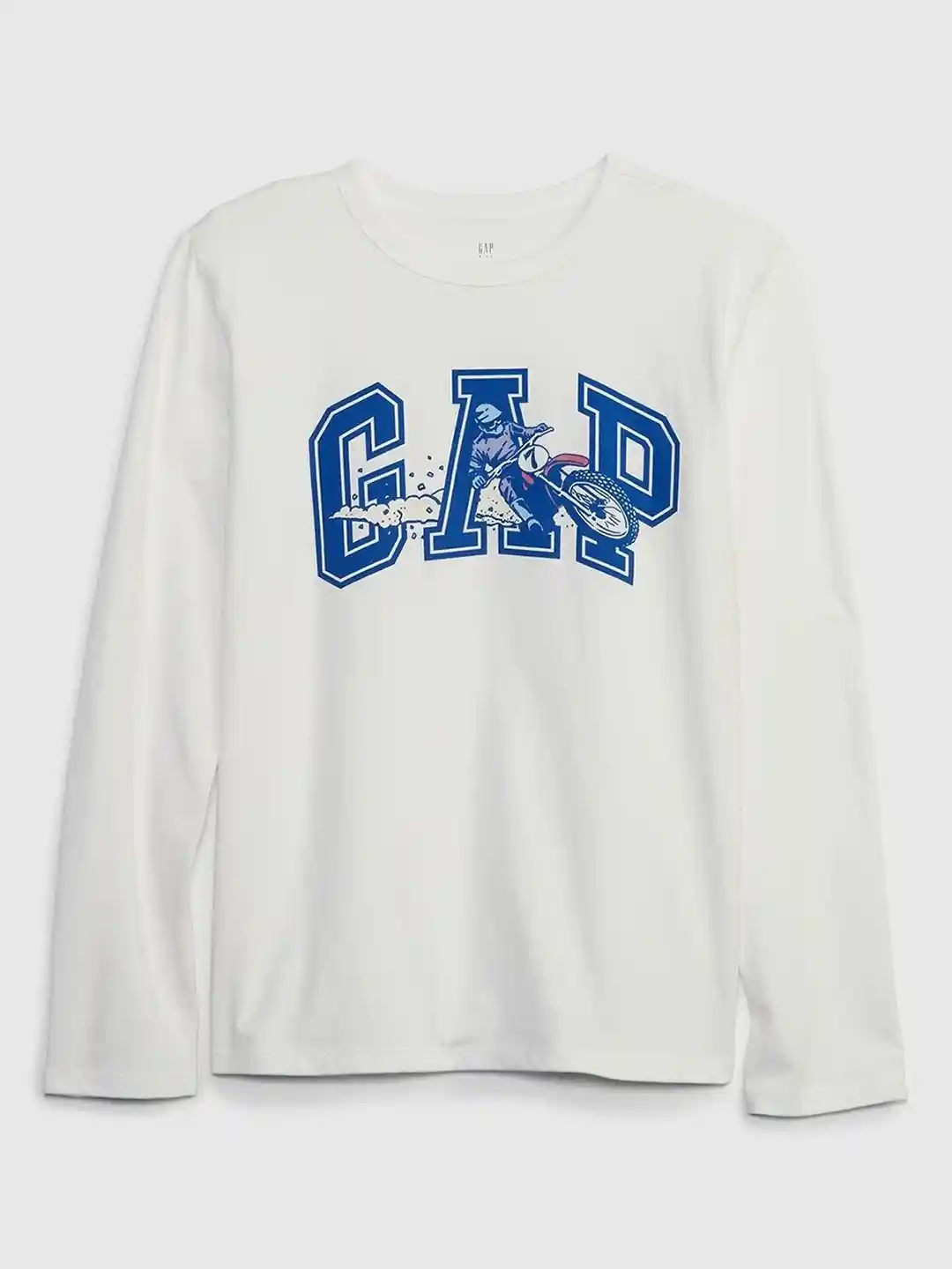 GAP Boys Graphic Logo Printed Pure Cotton Relaxed Fit Round Neck T-Shirt