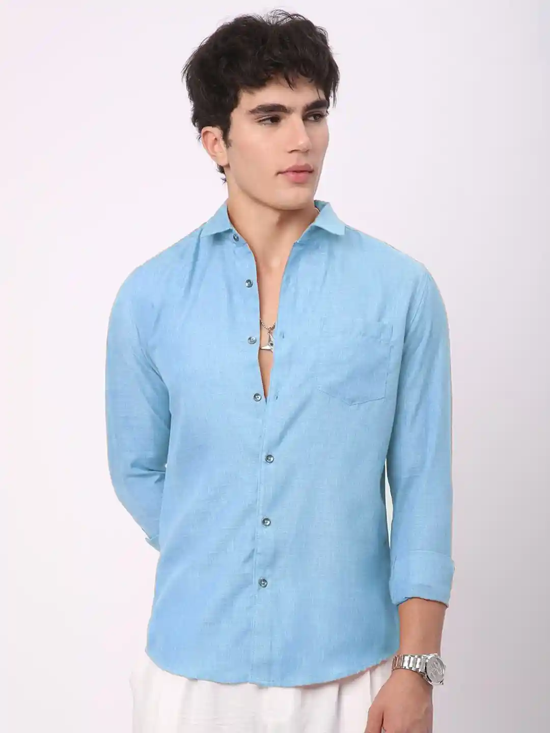 Buy OQUENT Men Standard Fit Solid Spread Collar Casual Shirt Buy OQUENT Men Standard Fit Solid Spread Collar Casual Shirt