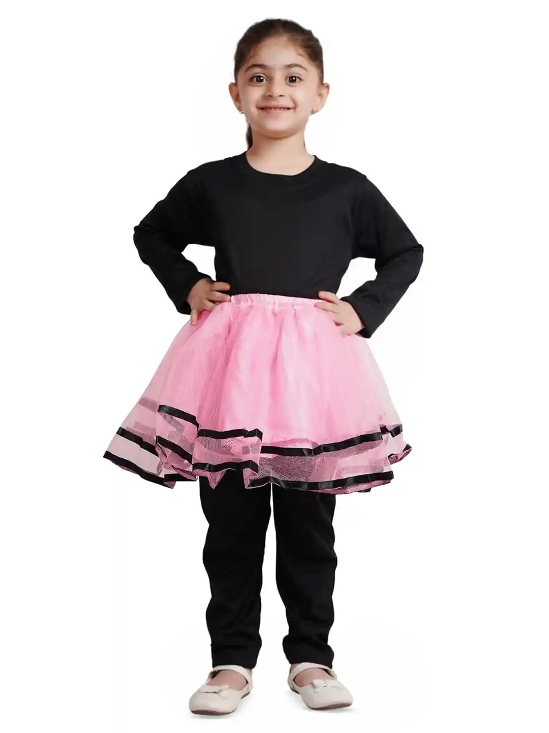 Kaku Fancy dresses Girls T-shirt With Skirt