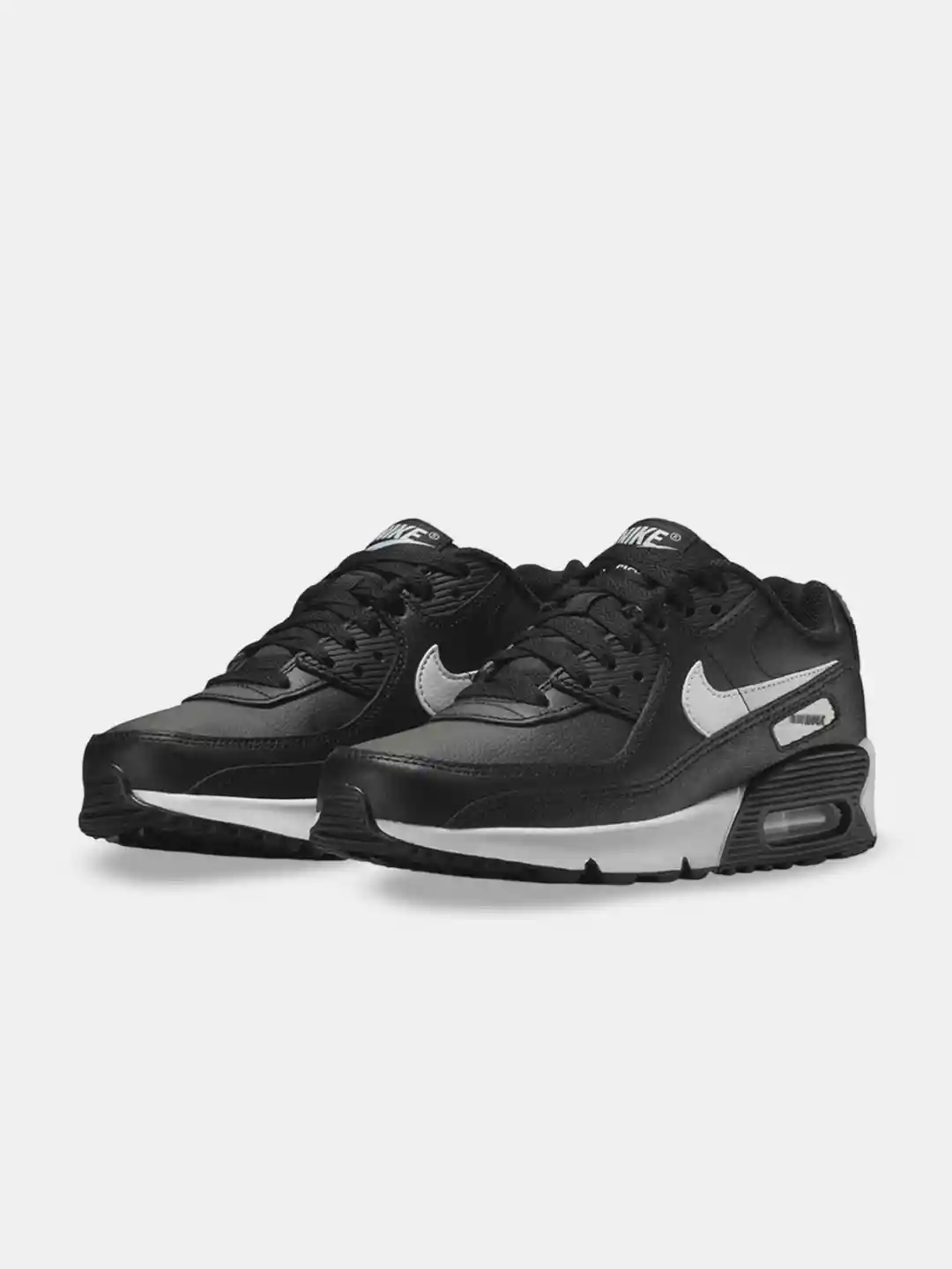 Nike Air Max 90 LTR Older Kids Colourblocked Leather Running Non-Marking  Sports Shoes