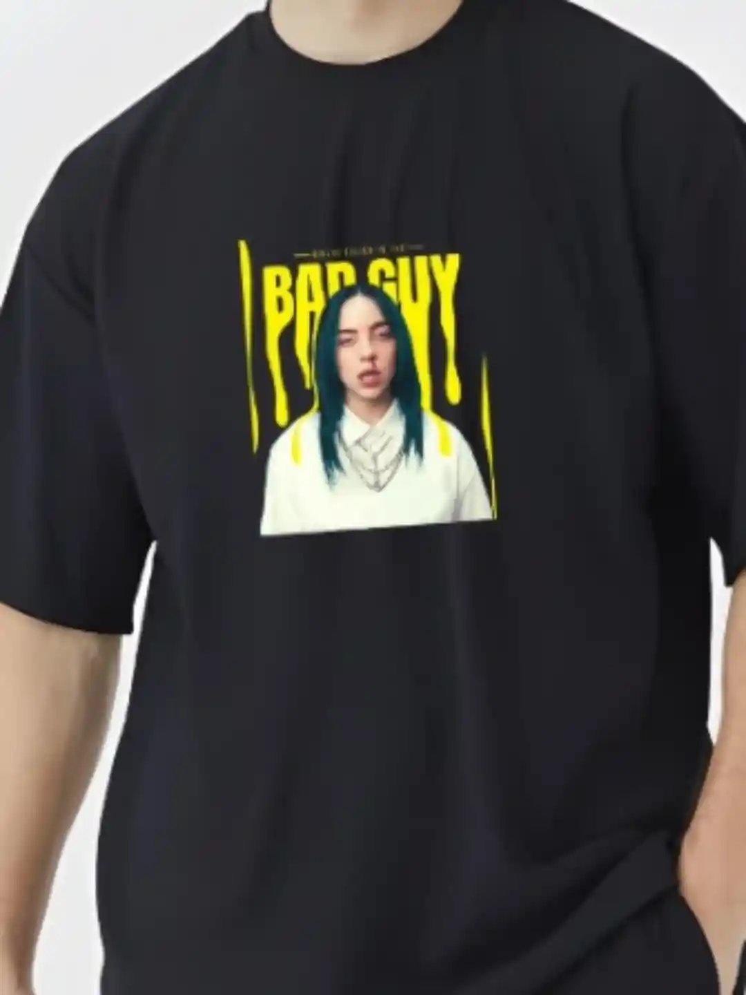 Buy Stitchmeashirt Men Billie Eilish Printed Drop-Shoulder Sleeves