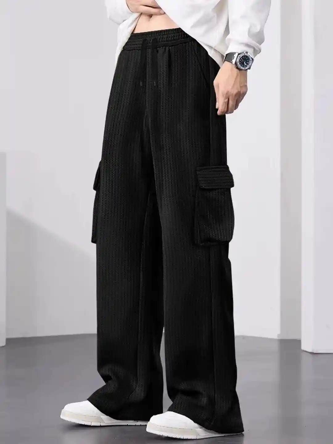 Buy TRIPR Men Baggy Fit Mid Rise Cargo Track Pants Track Pants