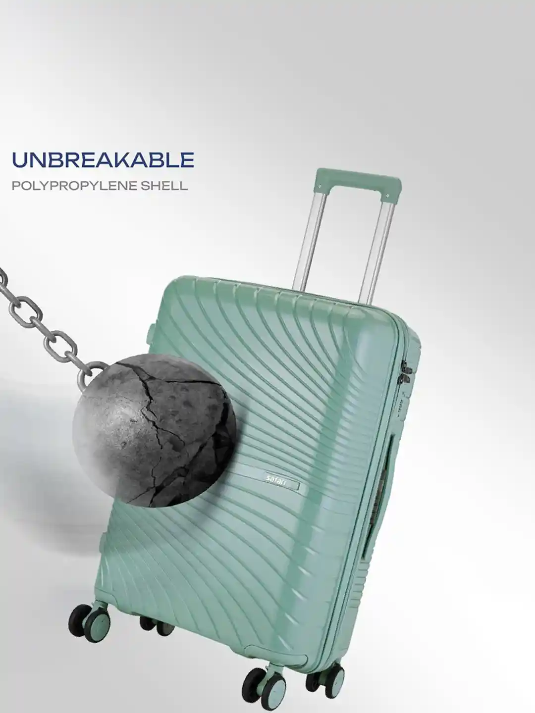 Safari Atlantis Unisex Textured Hard-Sided Large Trolley Bag