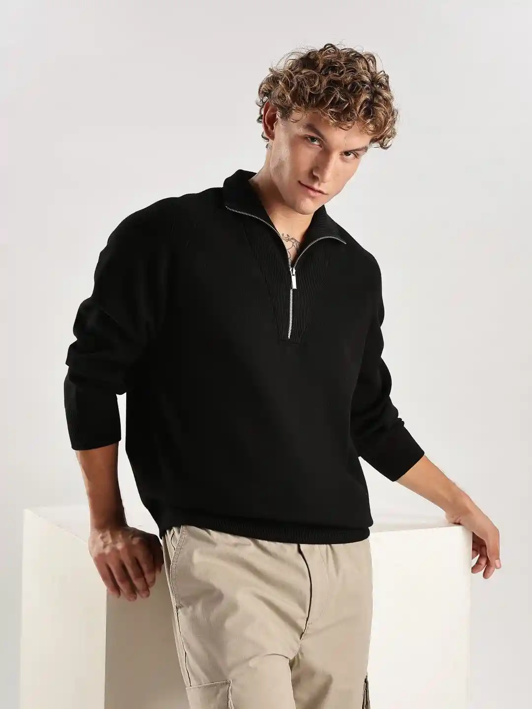 Buy Calvin Klein Jeans Men High Neck Long Sleeves Pullover