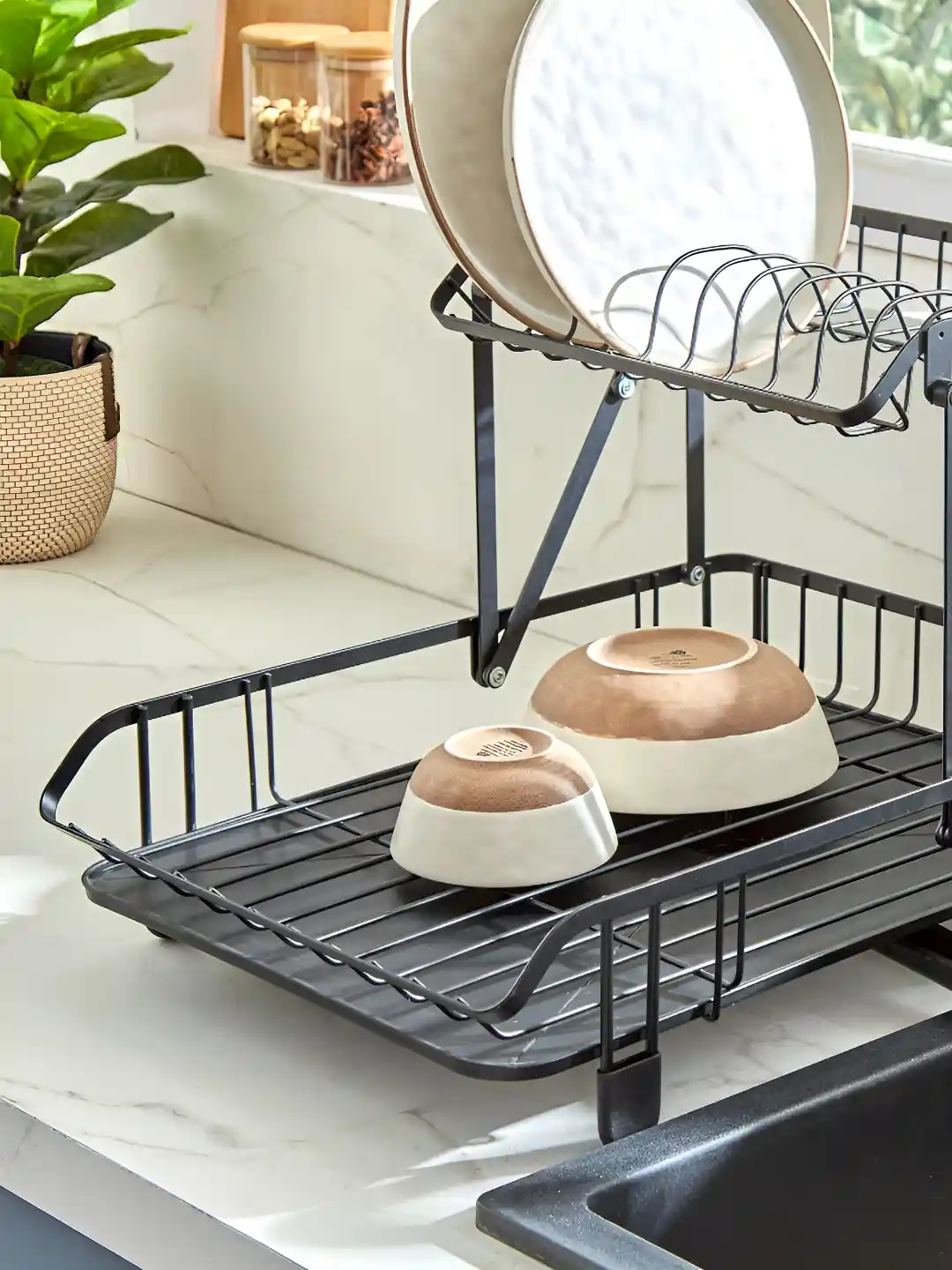 Vintage Draining Board With Tray Home Centre Orion Solace Black