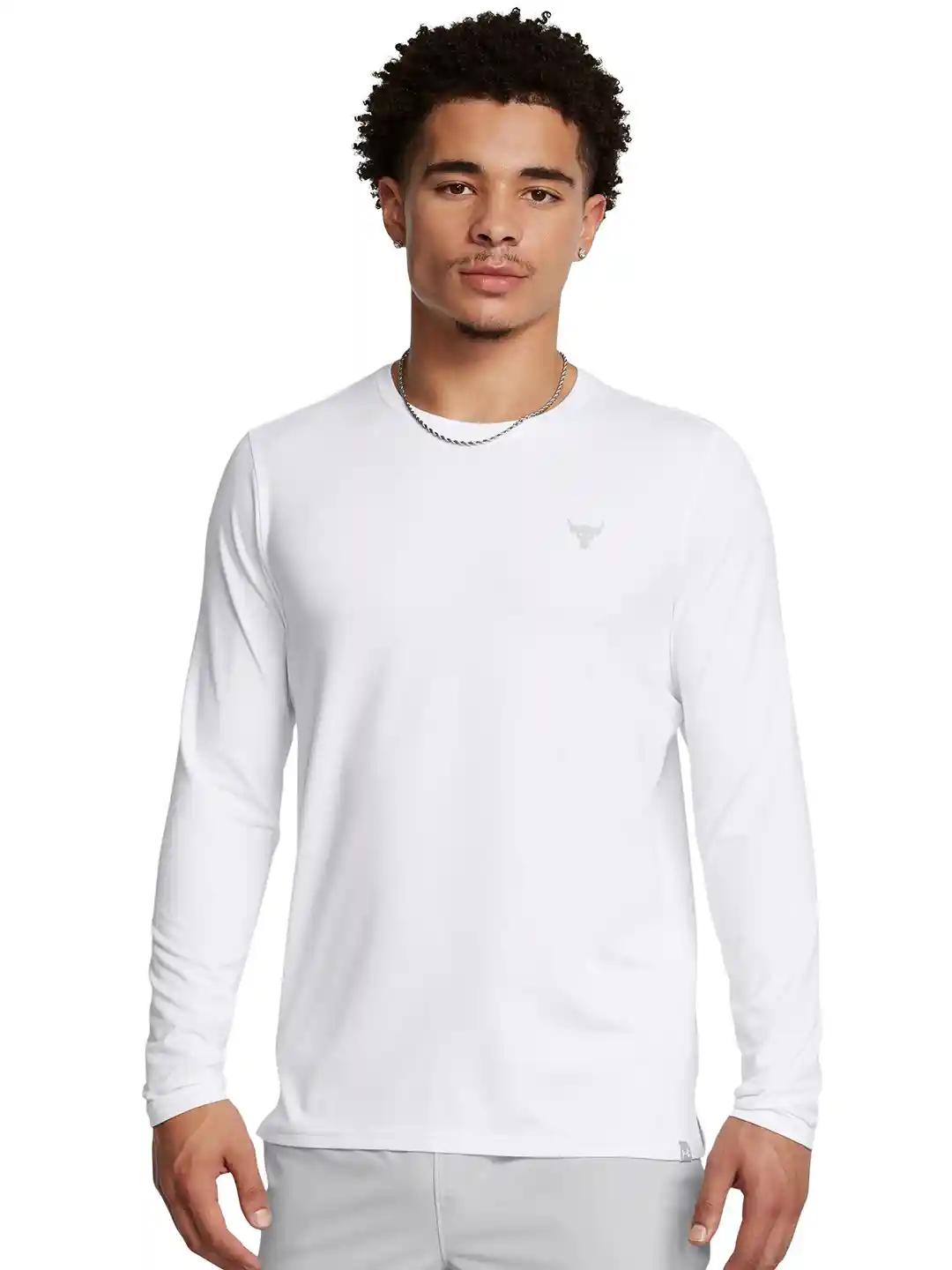 UNDER ARMOUR Project Rock Authentic Crew Round Neck Long Sleeve T-Shirt - Main Image