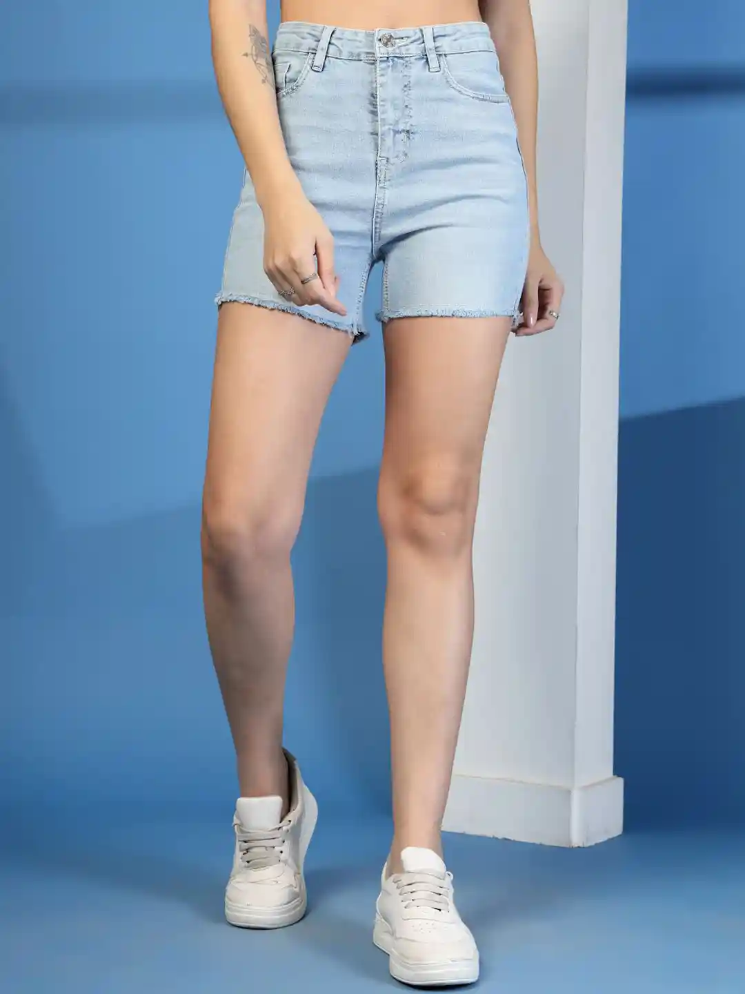 Buy COSMIC Women Regular Fit Mid-Rise Denim Cotton Hot Pants