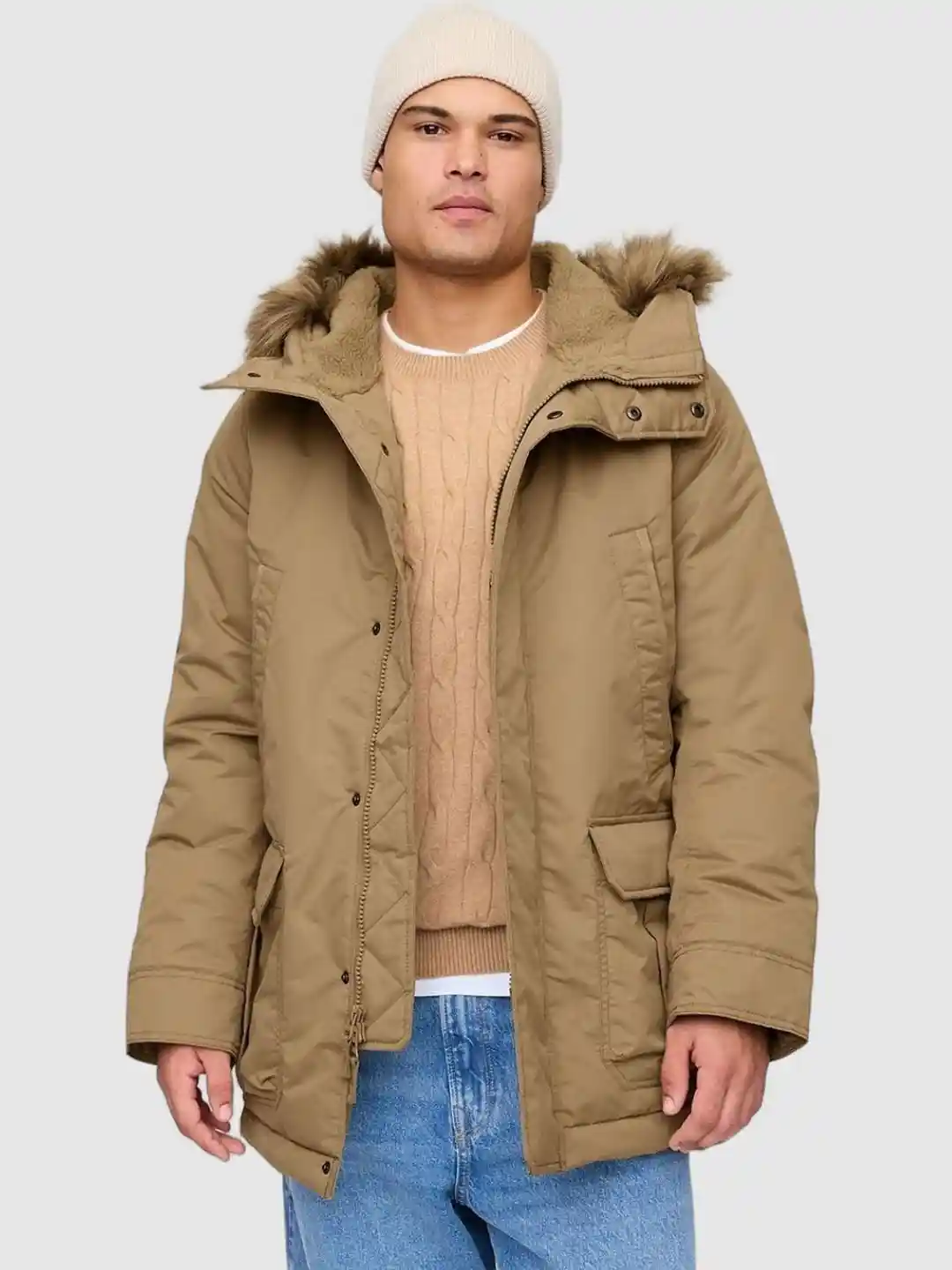Buy GAP Regular Fit Heavyweight Snorkel Hooded Parka Jacket