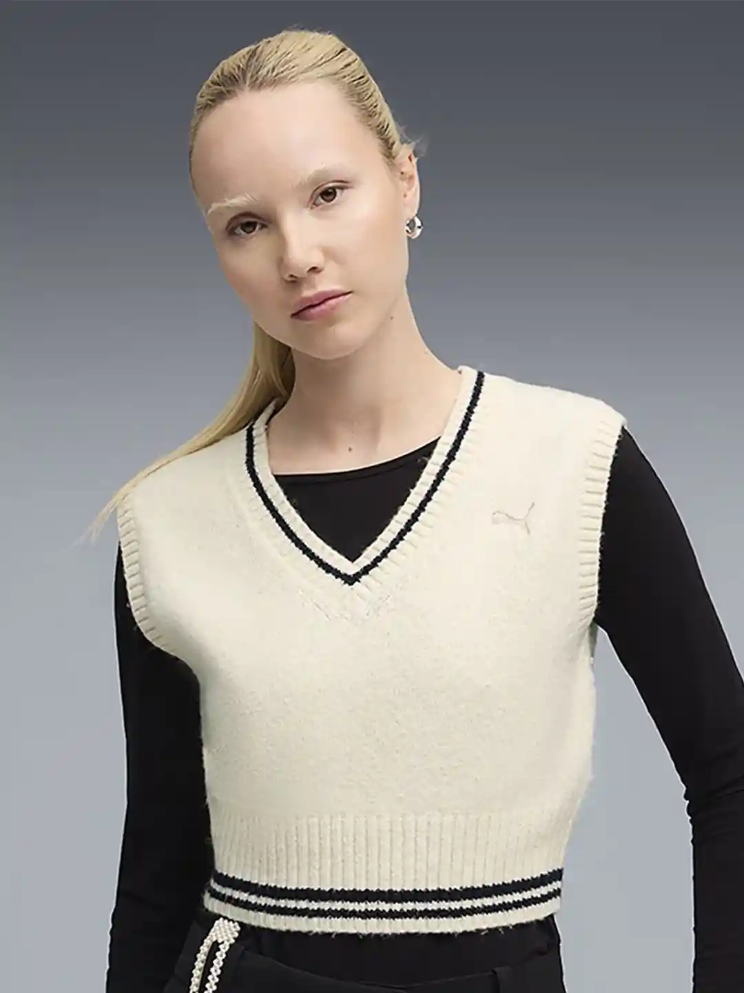 Buy Puma Premium Essentials V-Neck Knit Vest Sweaters Sweaters