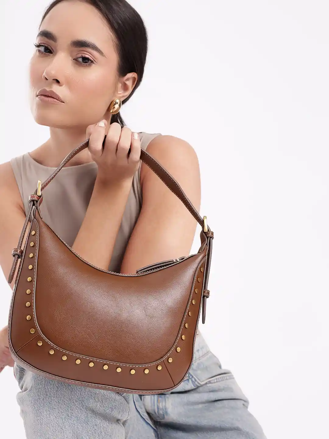 MANGO Structured Shoulder Bag