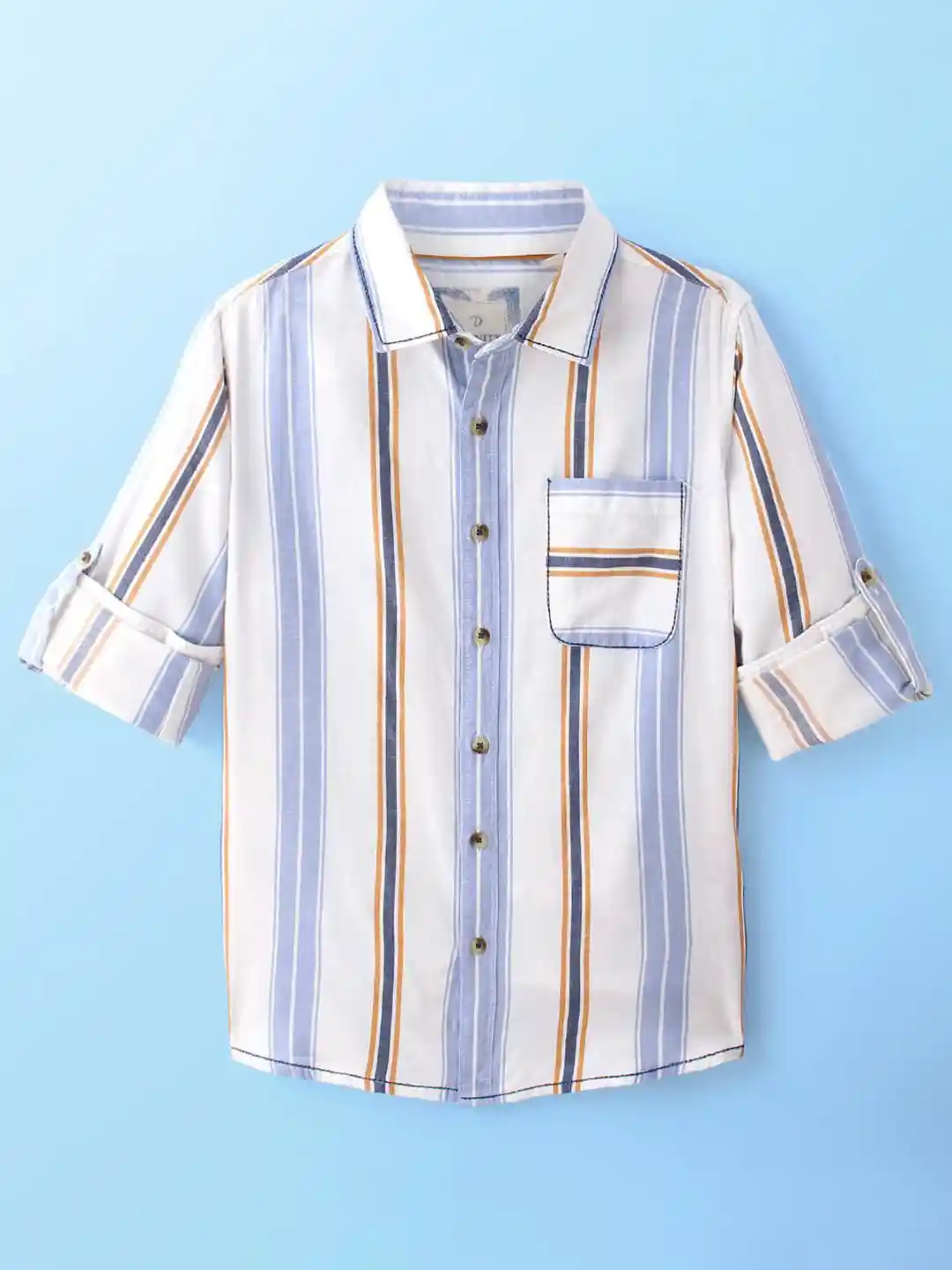 Buy Infinity Boys Multi Stripes Opaque Striped Casual Shirt