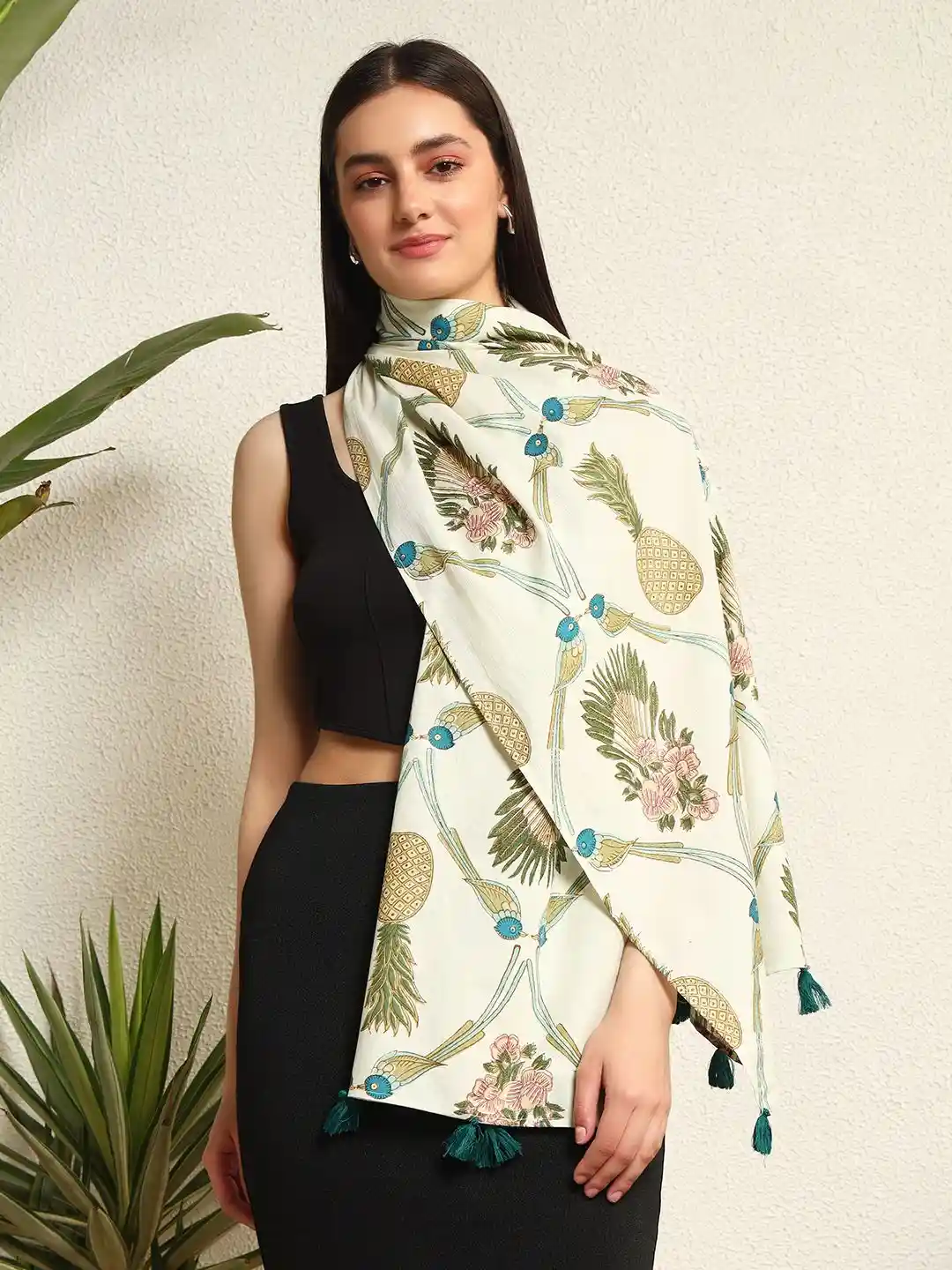 HANDICRAFT PALACE Women Printed Cotton Scarf