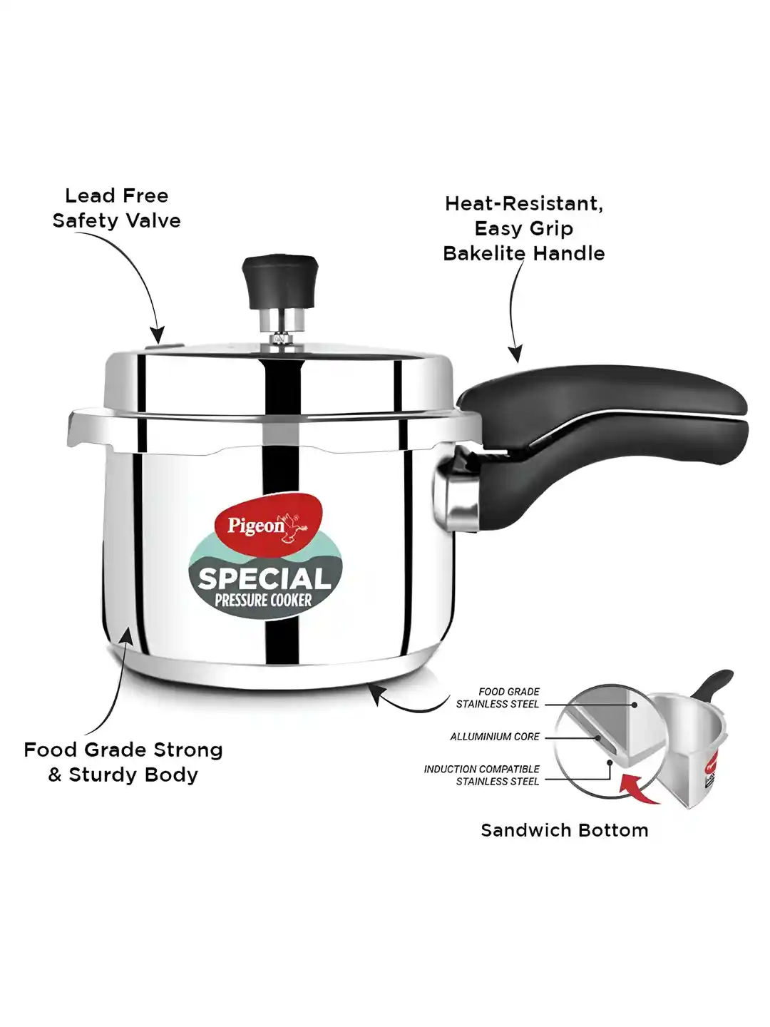 Buy Pigeon Silver-Toned 2025 Stainless Steel Dishwasher Safe