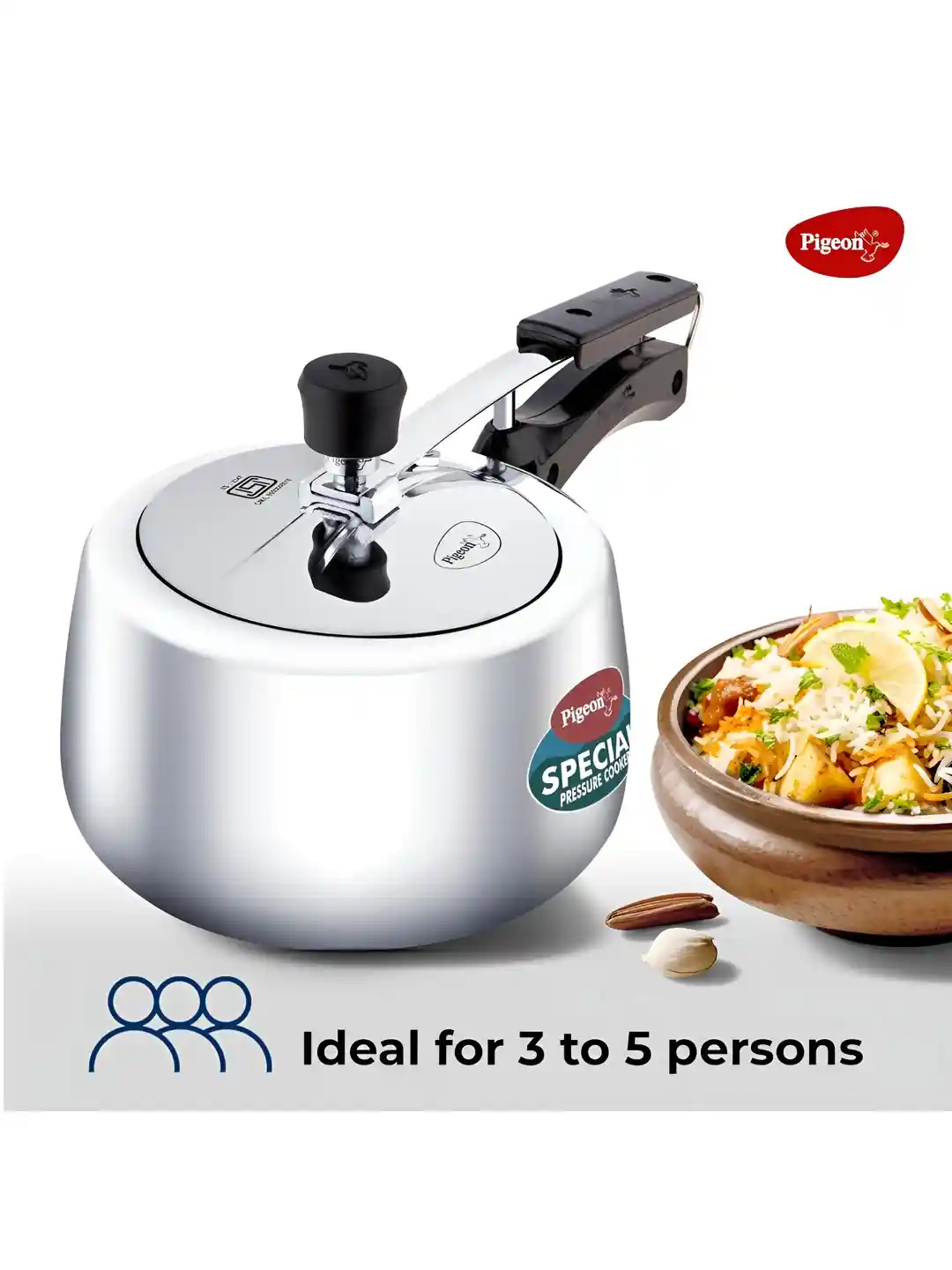 Buy Pigeon Special Silver Stainless Steel Induction Base Inner Lid