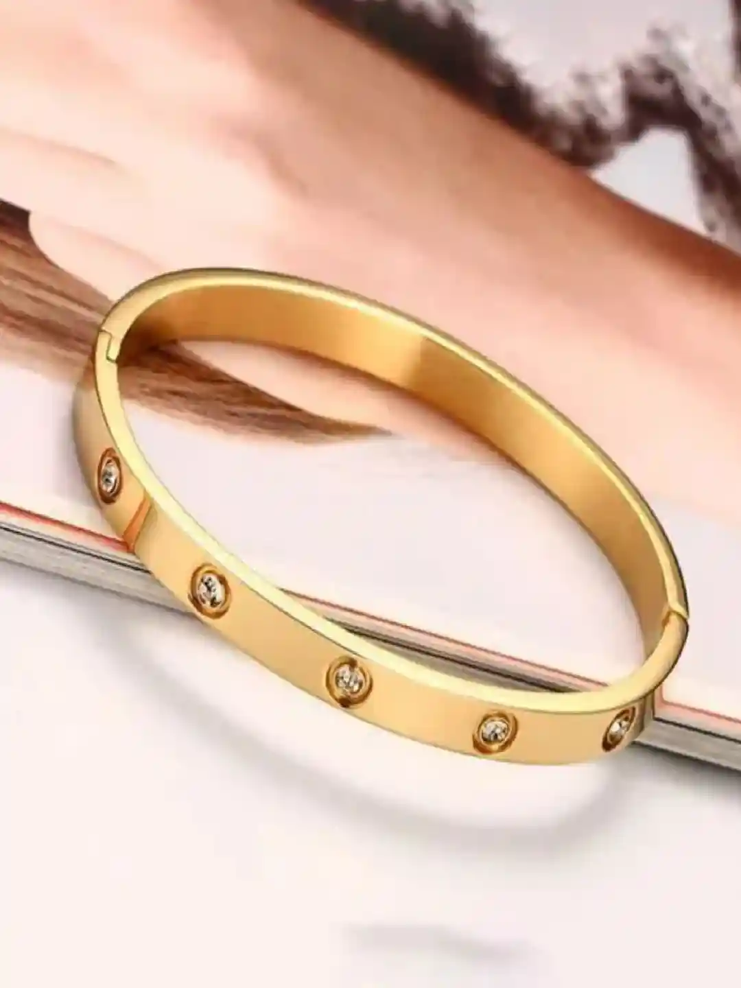 Buy Crazy Fashion Cartier Gold-Plated Cubic Zirconia Studded