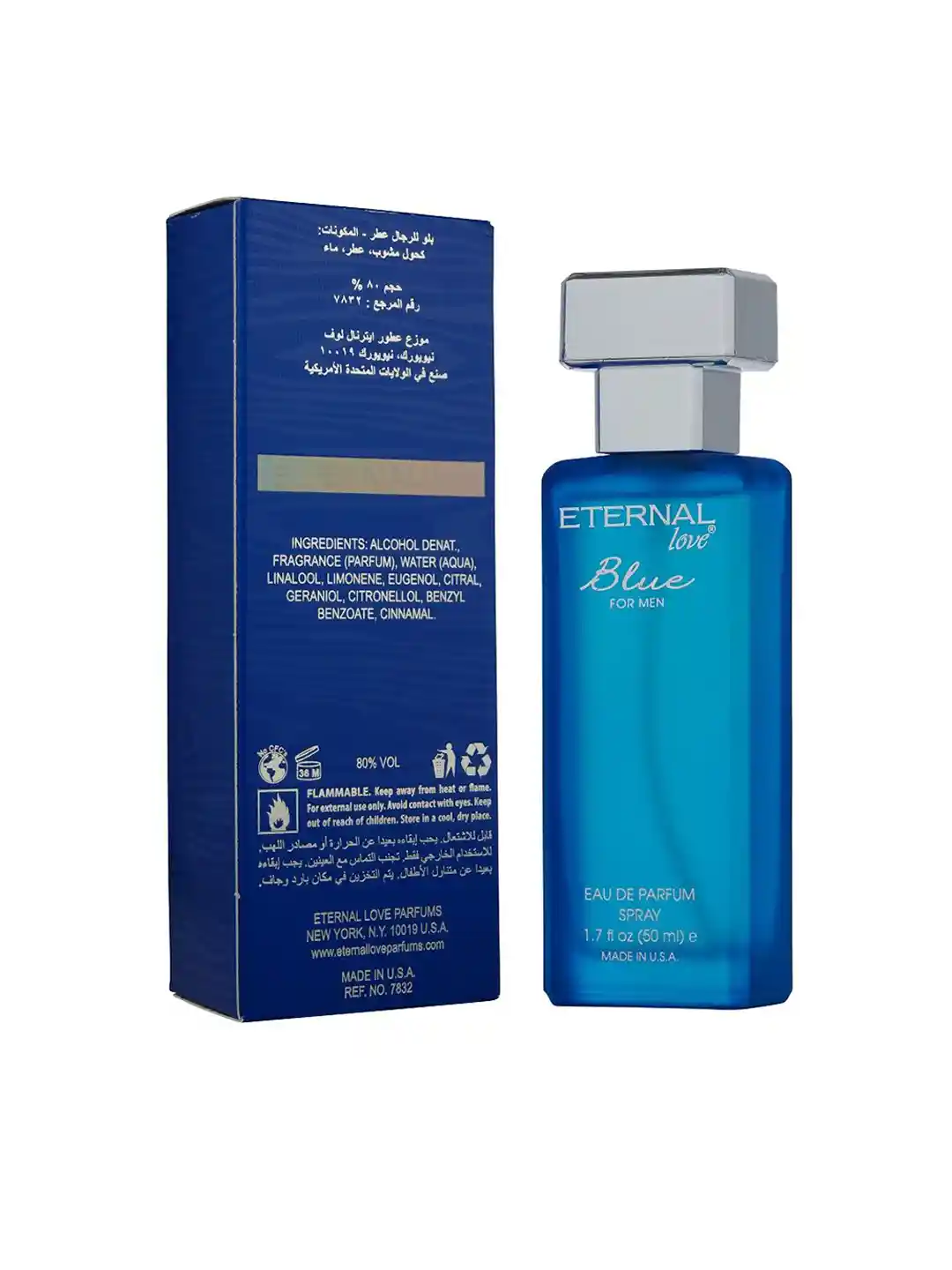 ETERNAL Love Blue Long Lasting Alcohol-Free Eau de Parfum 50 ml