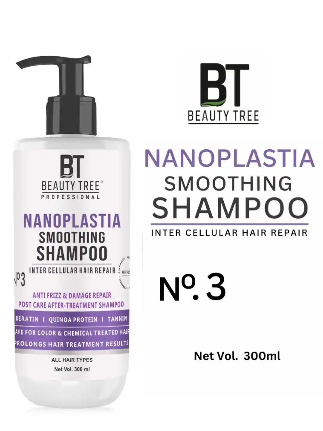 Buy Beauty Tree Nanoplastia Smoothing Keratin Shampoo For Damaged