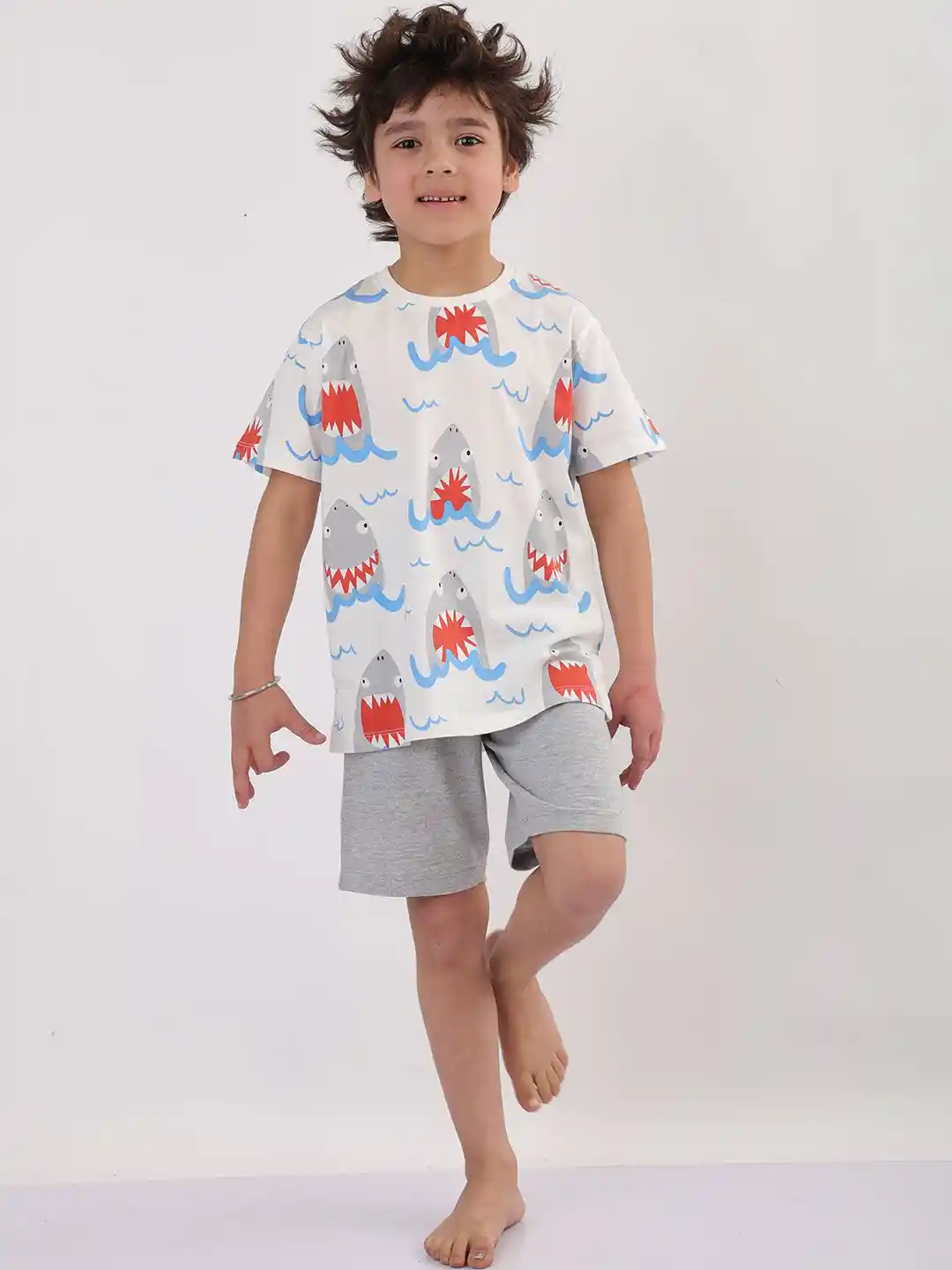 Buy Anthrilo Boys Summer Sleepy Shark Sleepwear Shorts Set Night