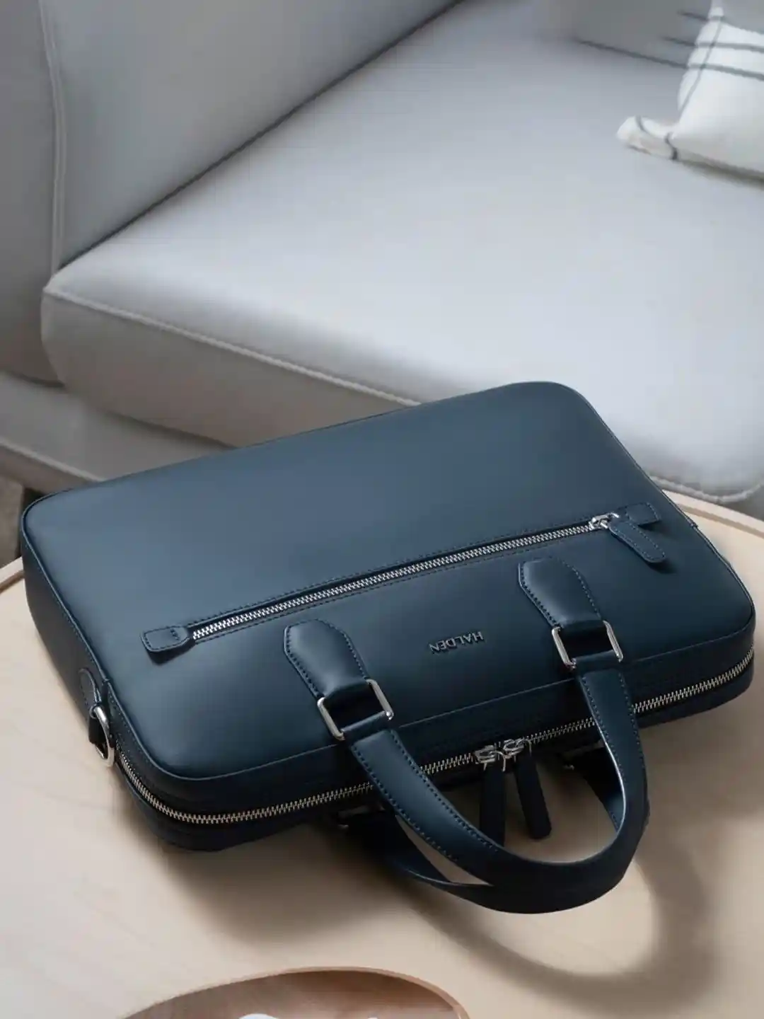 Briefcase Monarch Bags Buy HALDEN Unisex Monarch Blue Vegan Plain