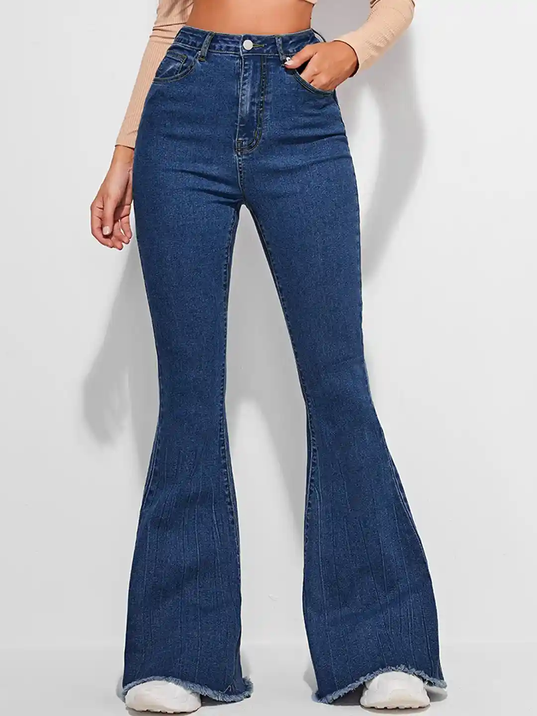 DressBerry Women Bootilicious Bootcut High-Rise Light Fade Stretchable Jeans