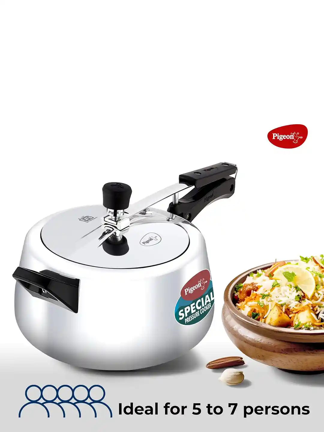 Buy Pigeon Special Silver Stainless Steel Induction Base Inner Lid