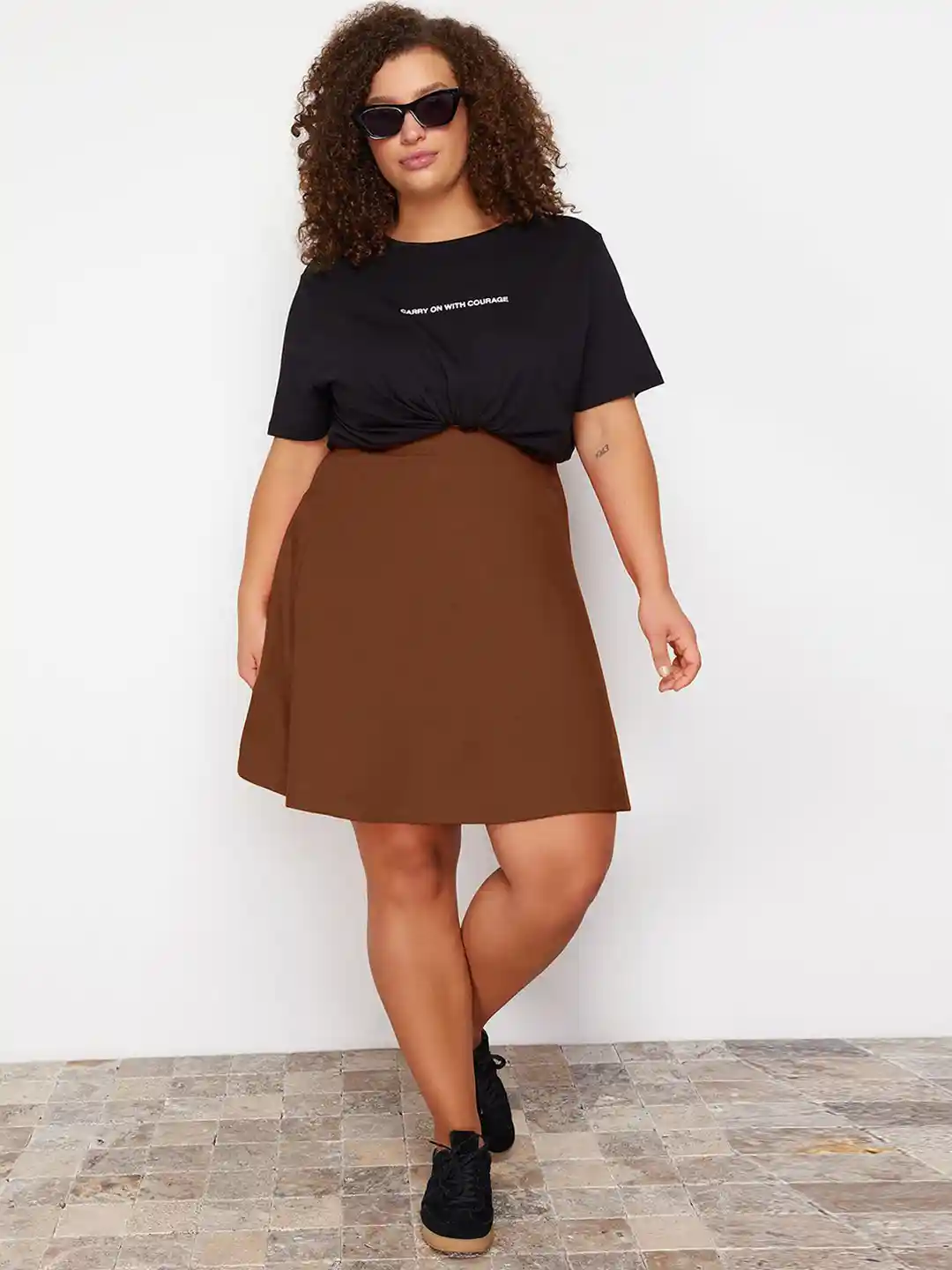 Trendyol Women A-Line Knee Length Skirt