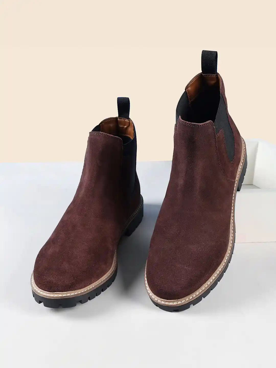 Buy LOUIS STITCH Men Brunette Brown High Ankle Suede Leather