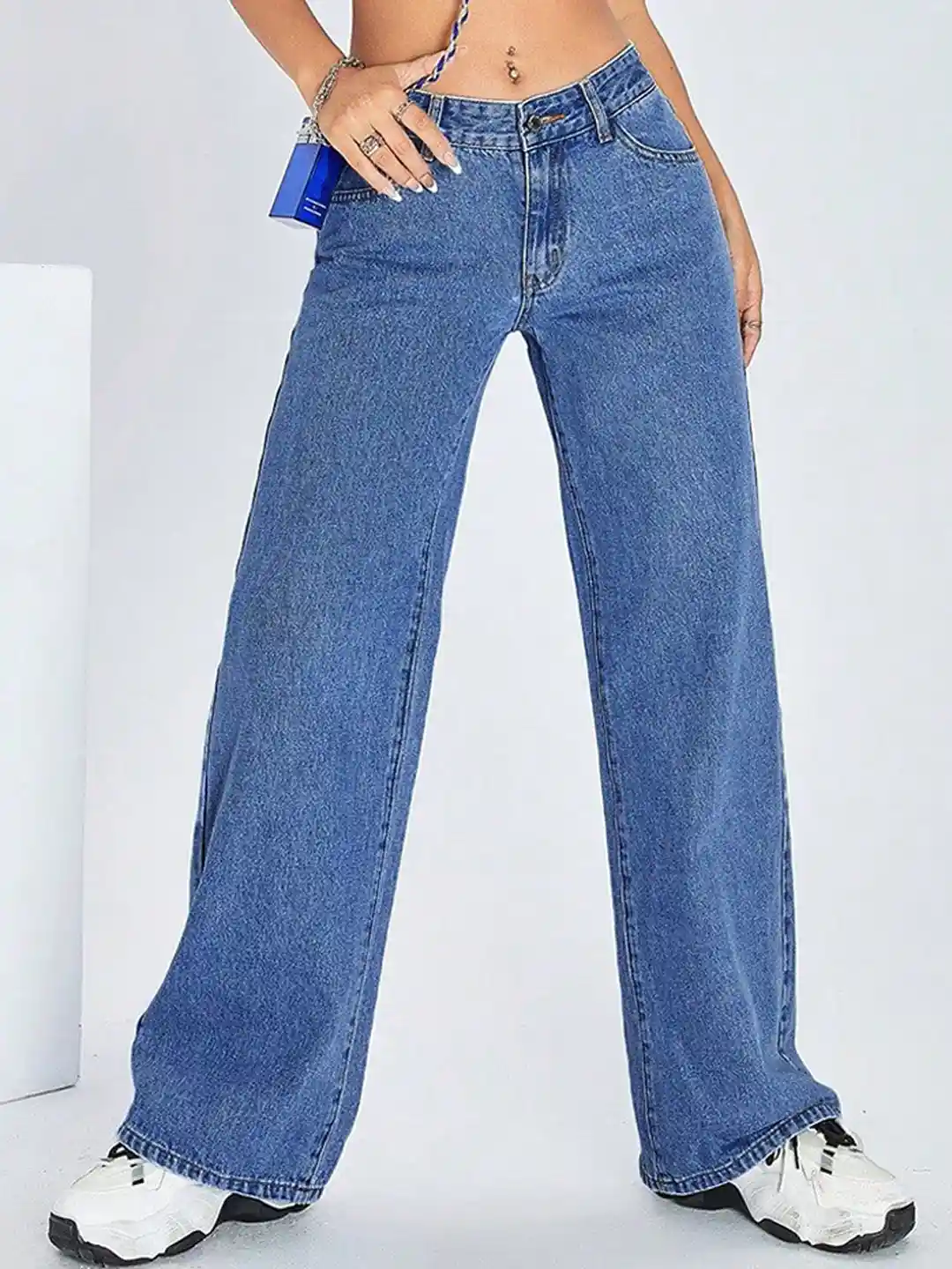 DressBerry Women Comfort Straight Fit High-Rise Light Fade Plus Size  Stretchable Jeans