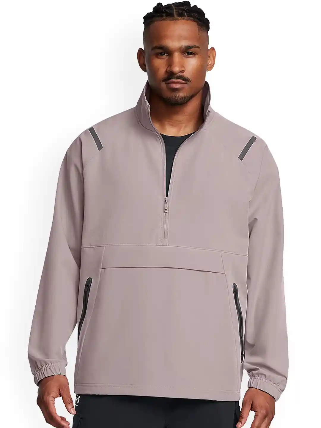 Buy UNDER ARMOUR Men Unstoppable Anorak Solid Half Zipper Jacket