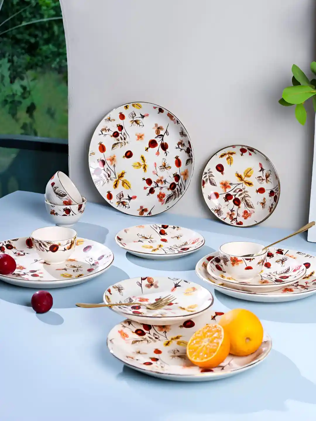Buy AMALAFIEE CERAMICS Anaara White Floral Ceramic Dishwasher and
