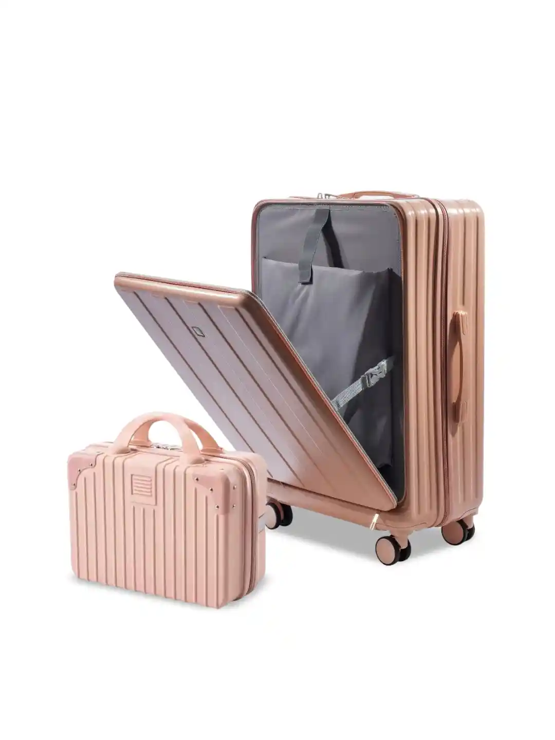 Leopard Print It Metalik Suitcase OHS Wheel Hard Shell Metallic