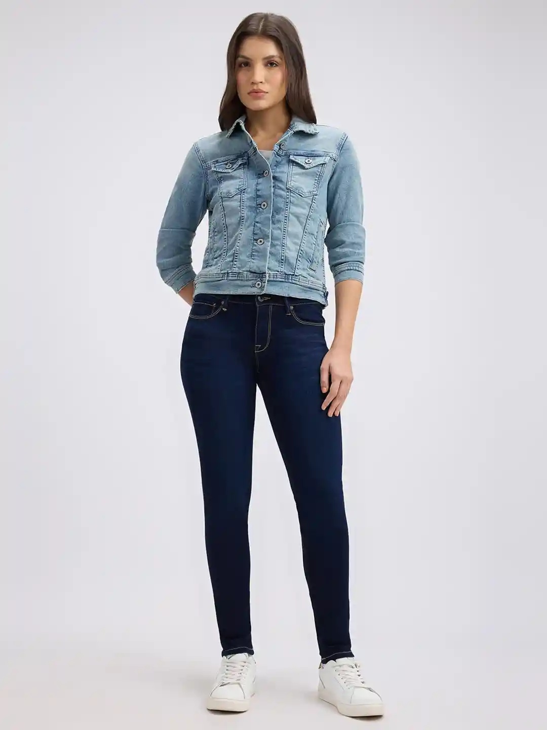Buy Pepe Jeans Women Skinny Fit Mid-Rise Stretchable Jeans Jeans