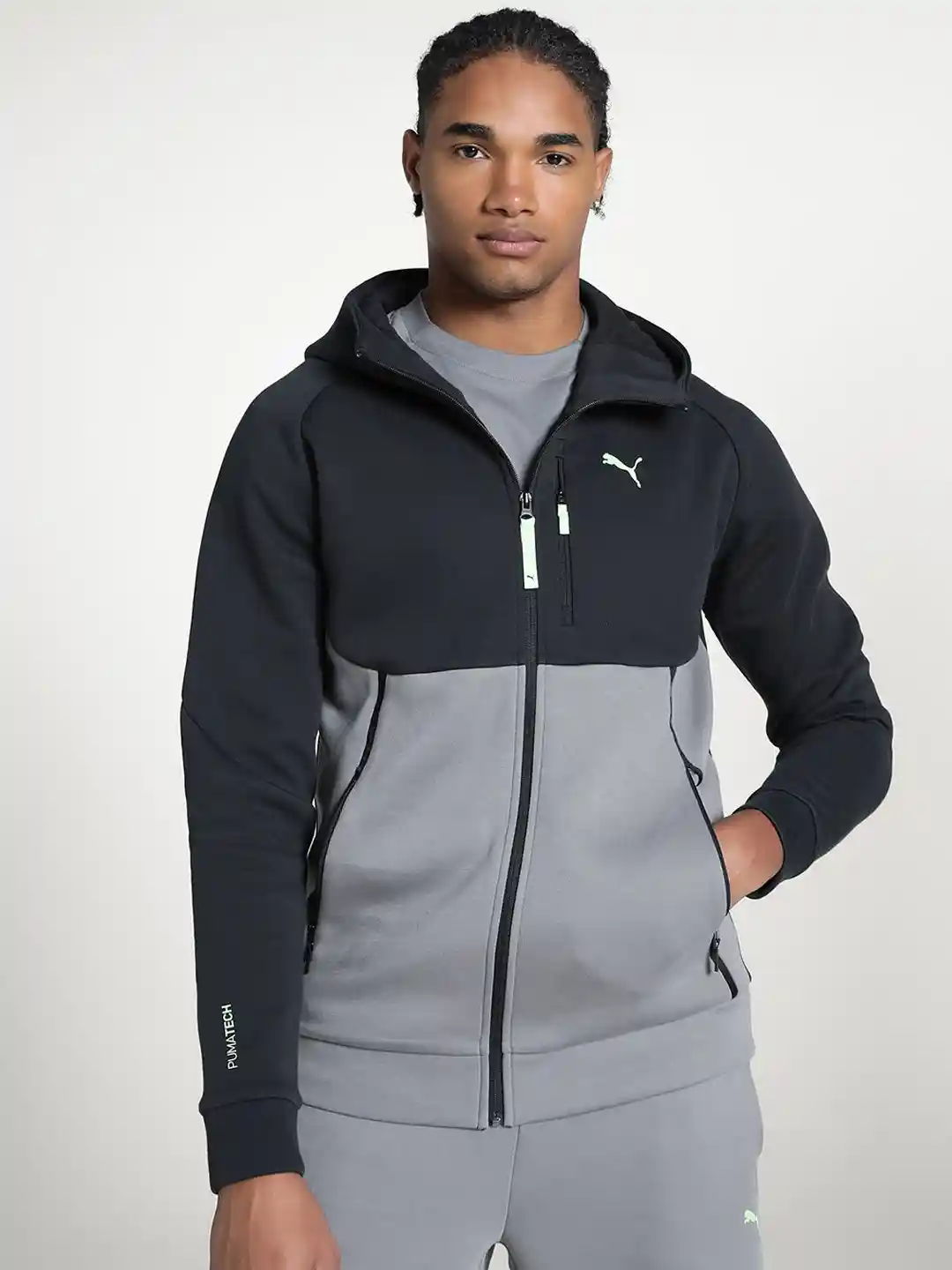 Buy Puma Men Colourblocked Tech Full-Zip Hoodie Jackets for Men