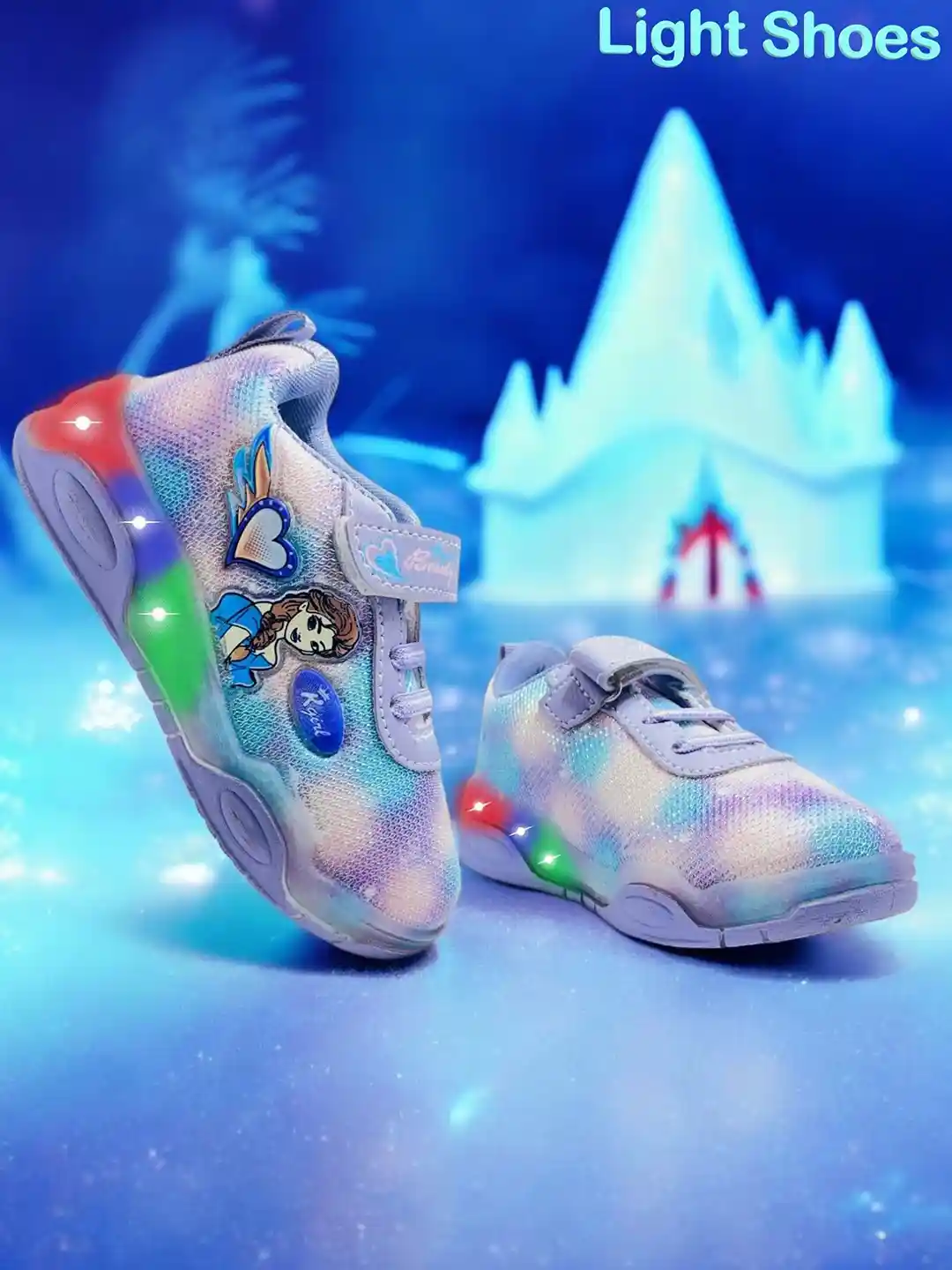 Buy FABBMATE Kids Frozen Printed LED Light Sneakers Casual Shoes